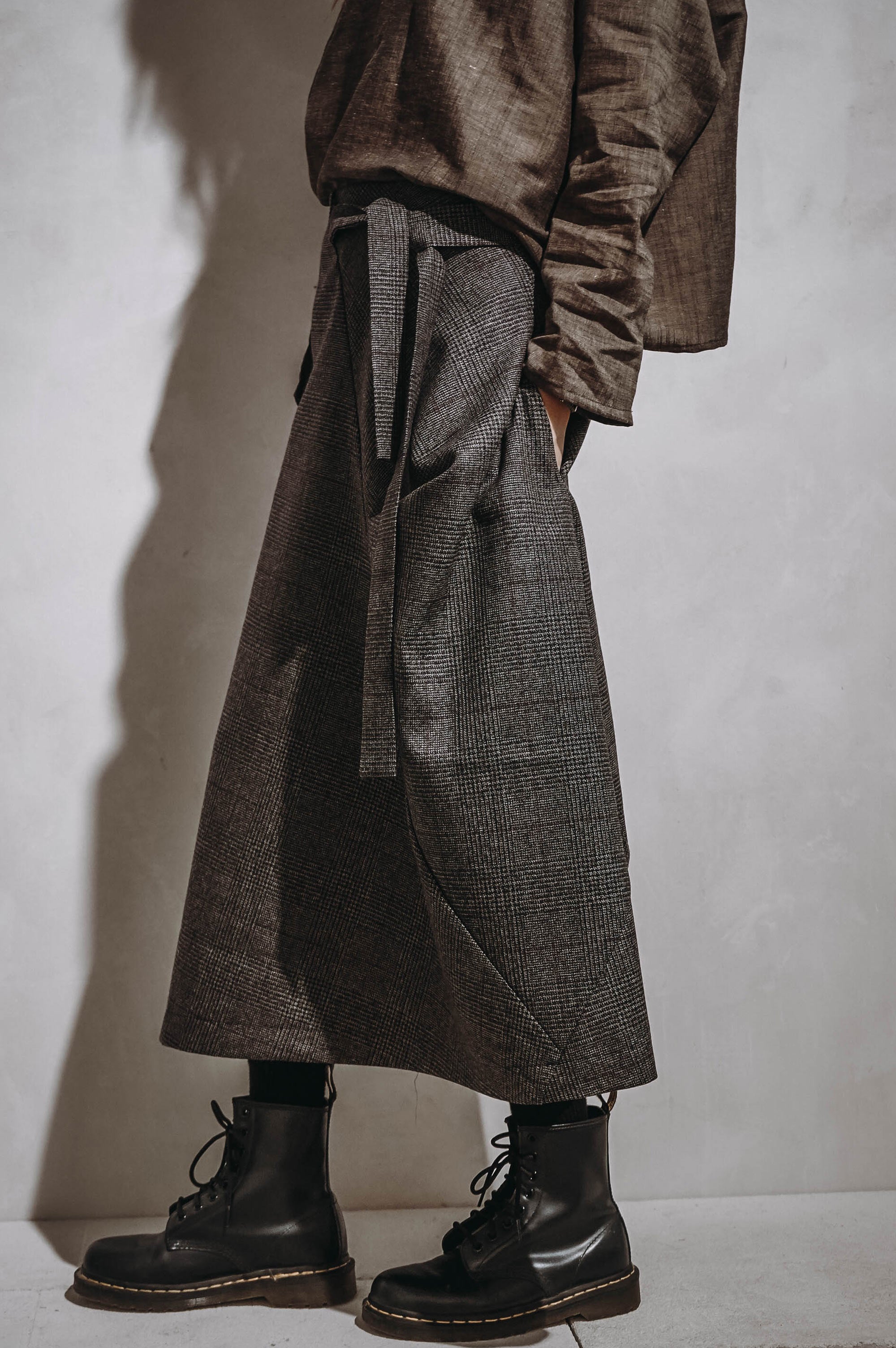 So she says wool skirt