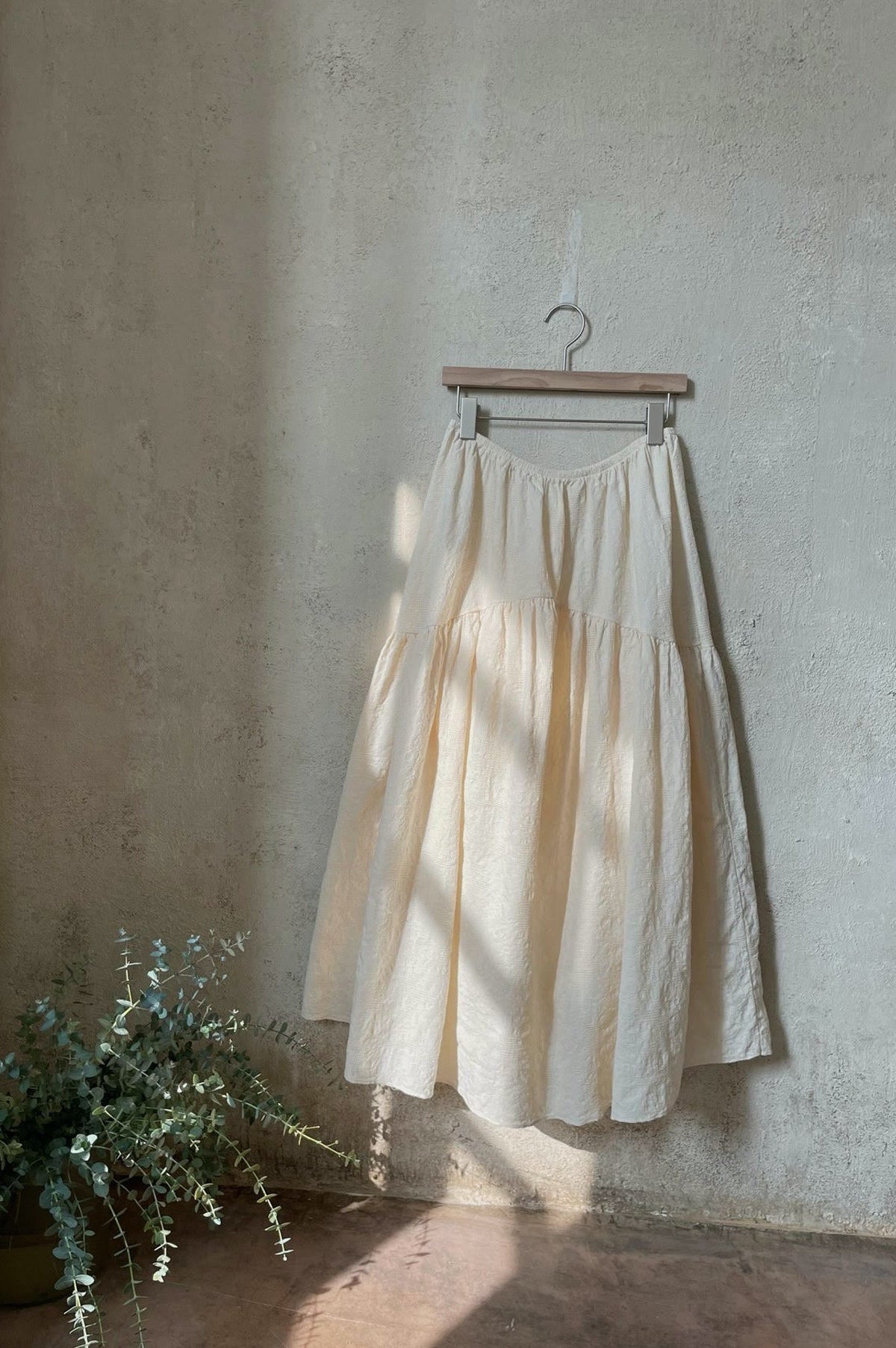Charlotte Cotton Skirt (Ivory)