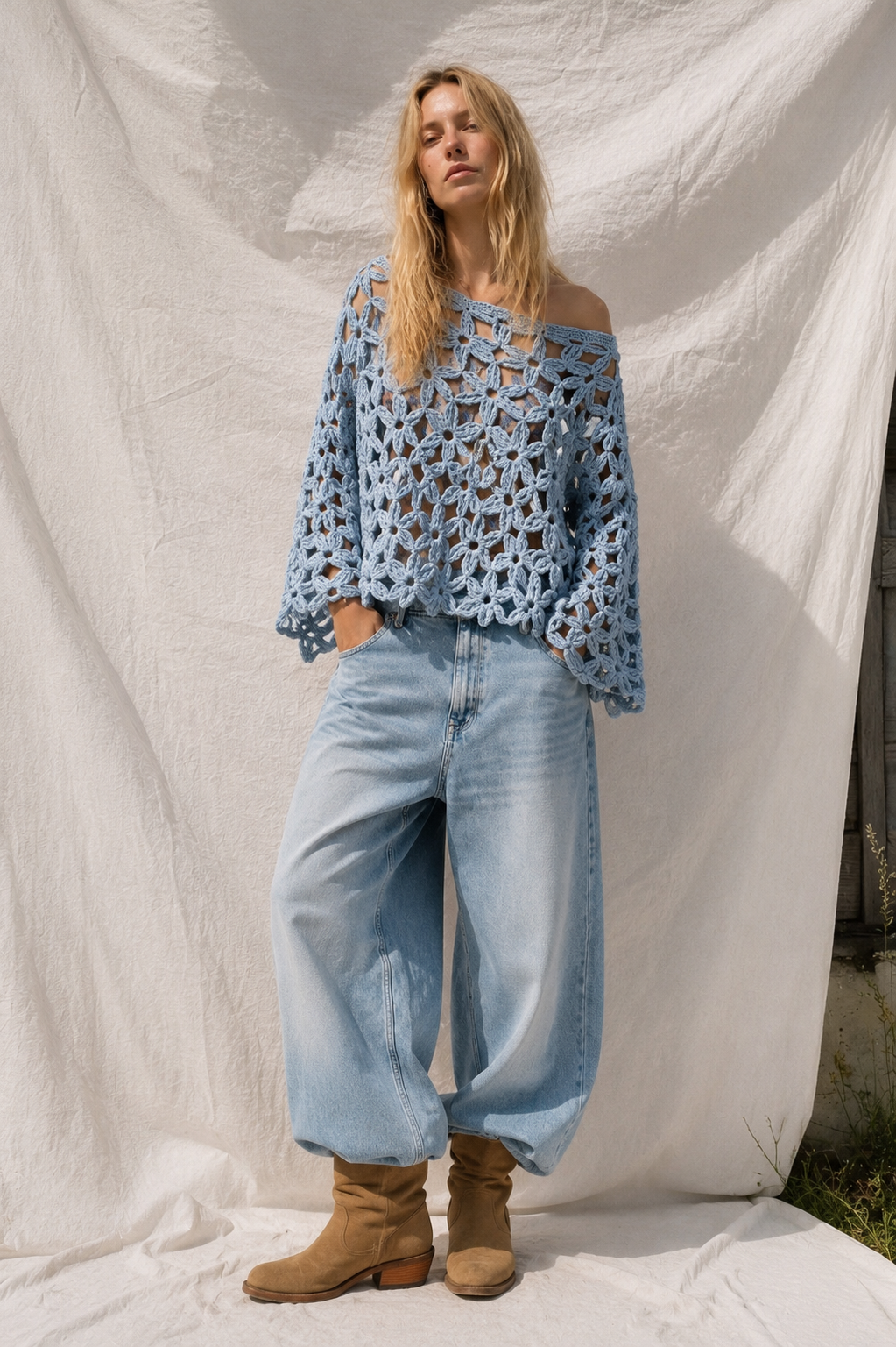 Cloudflower Crochet Top