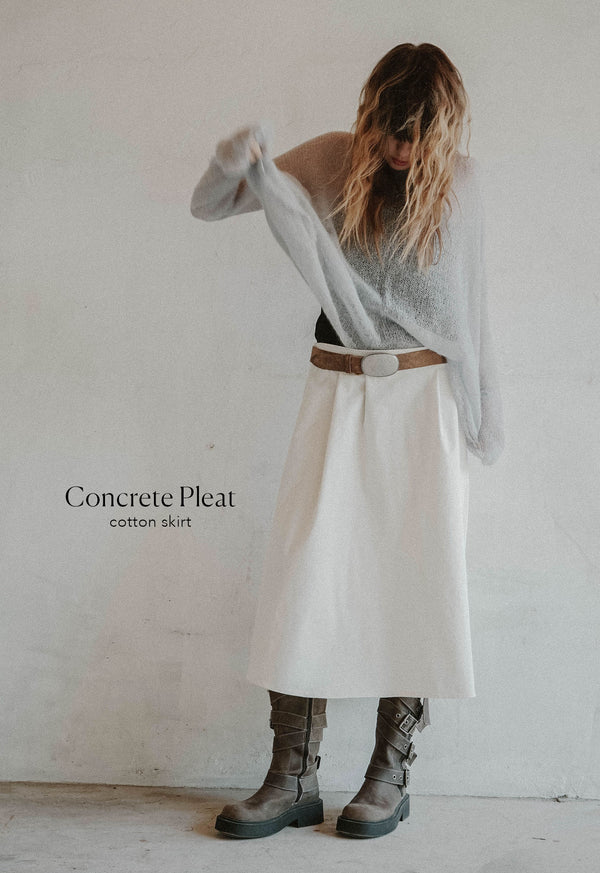 Concrete Pleat Skirt