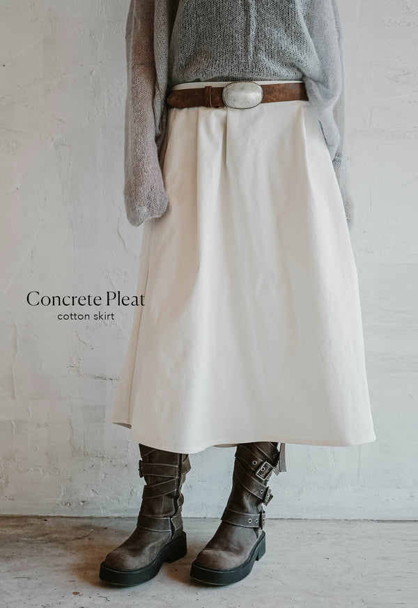 Concrete Pleat Skirt