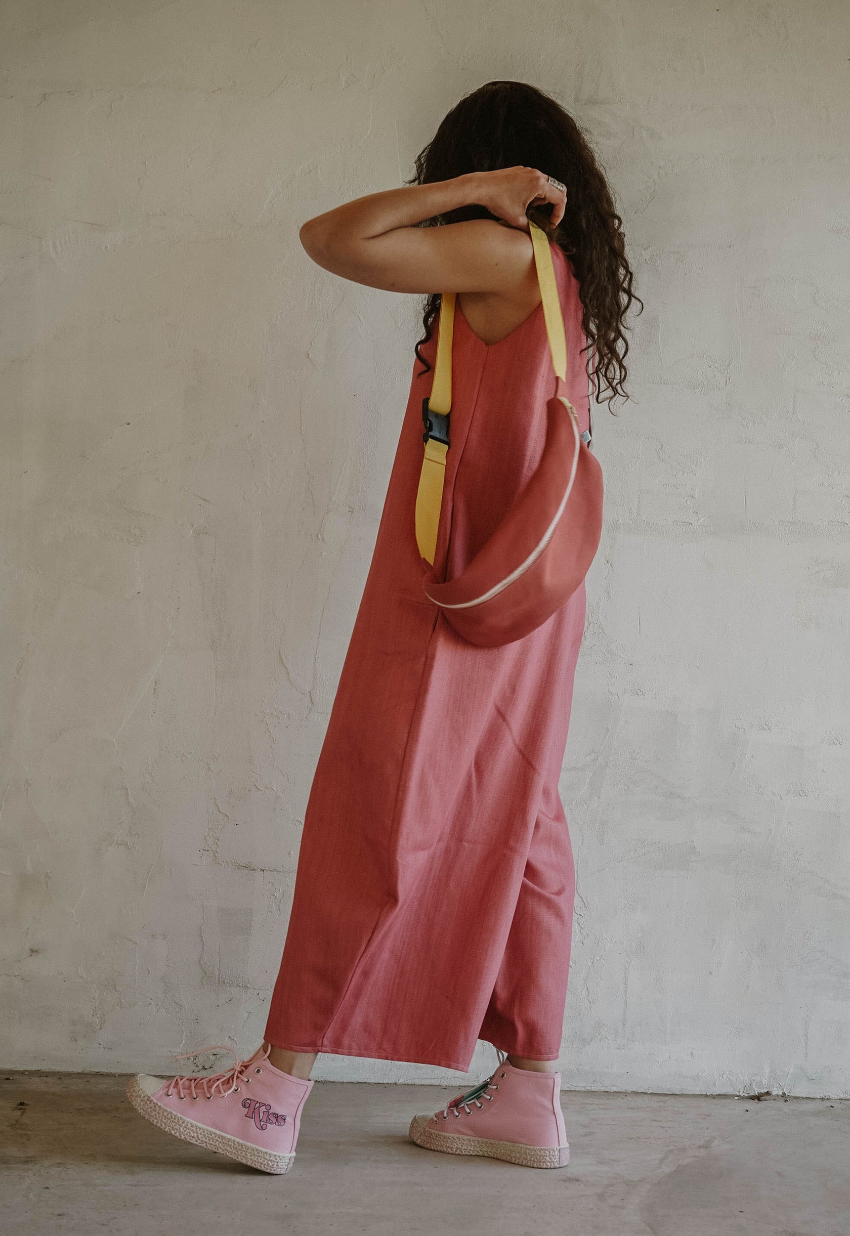 BLUSH STATIC DENIM JUMPSUIT