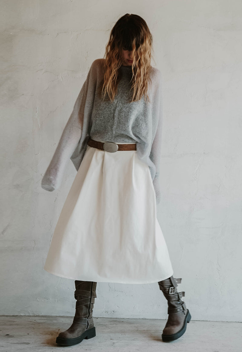 Concrete Pleat Skirt
