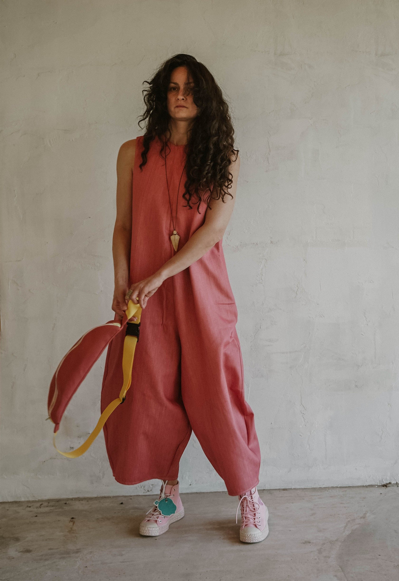 BLUSH STATIC DENIM JUMPSUIT