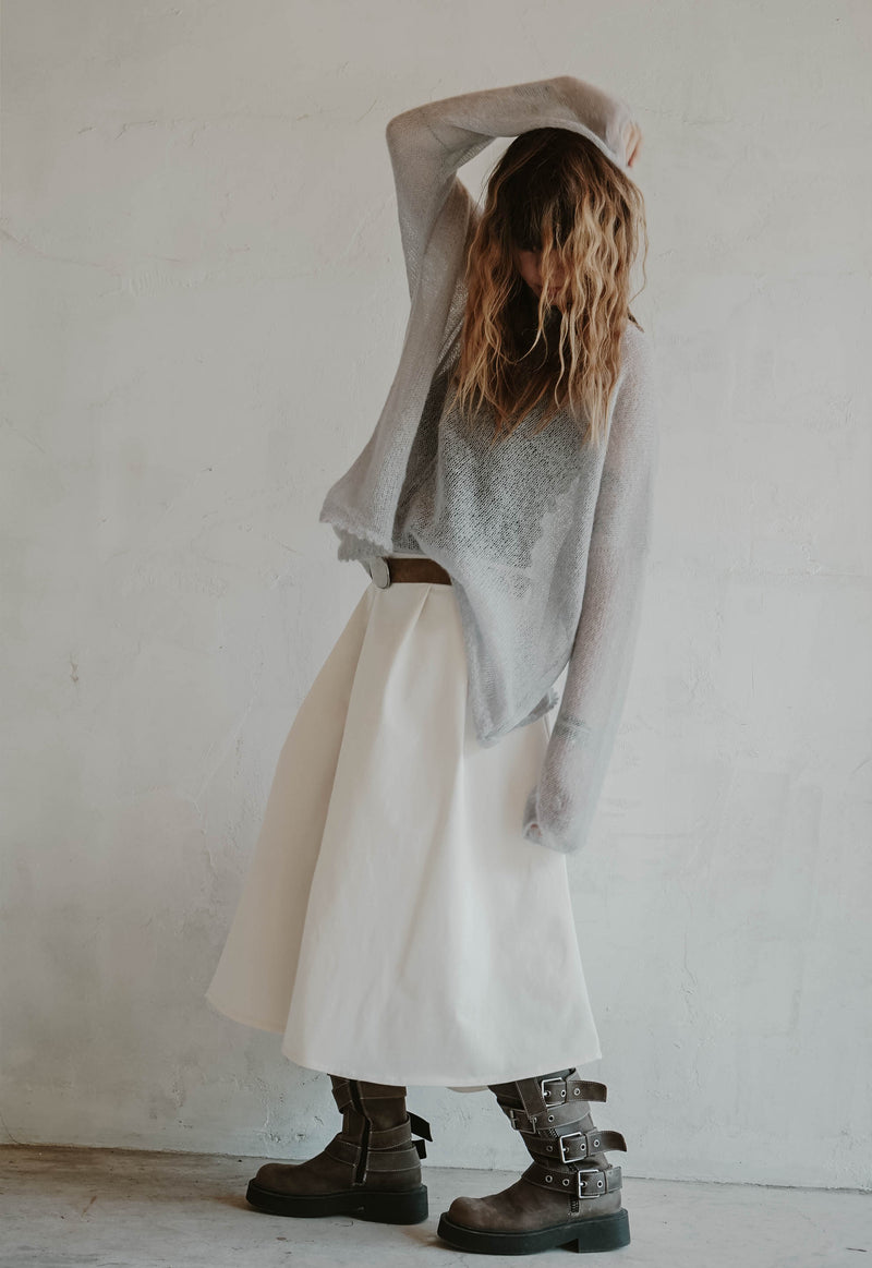 Concrete Pleat Skirt