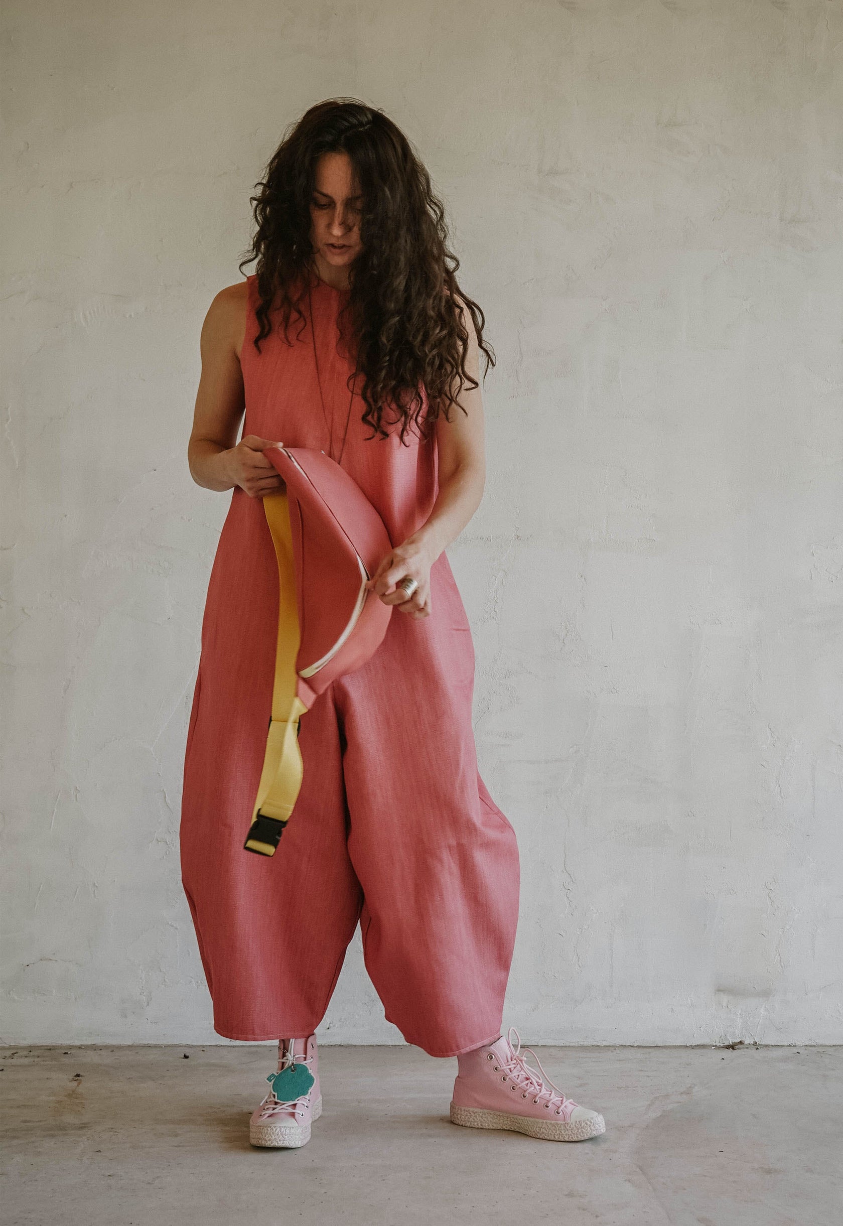 BLUSH STATIC DENIM JUMPSUIT