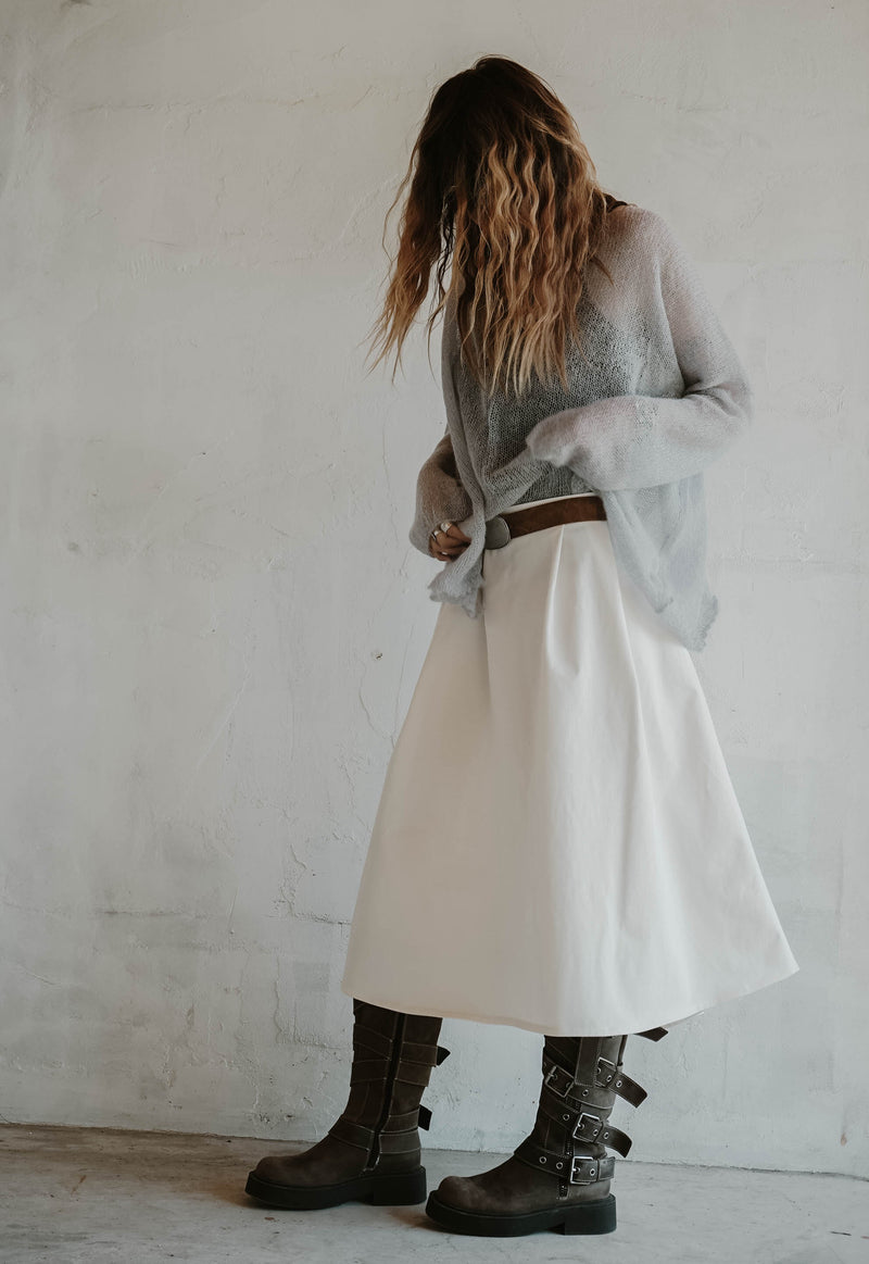 Concrete Pleat Skirt