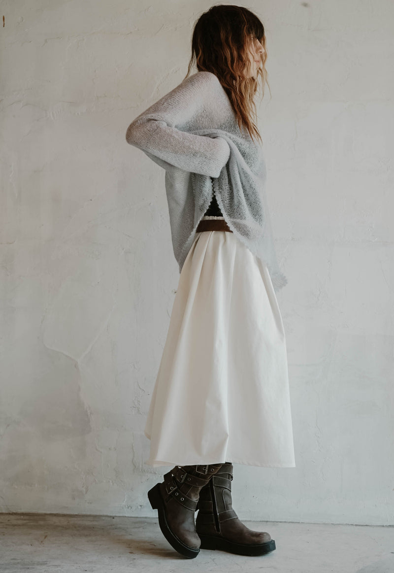 Concrete Pleat Skirt