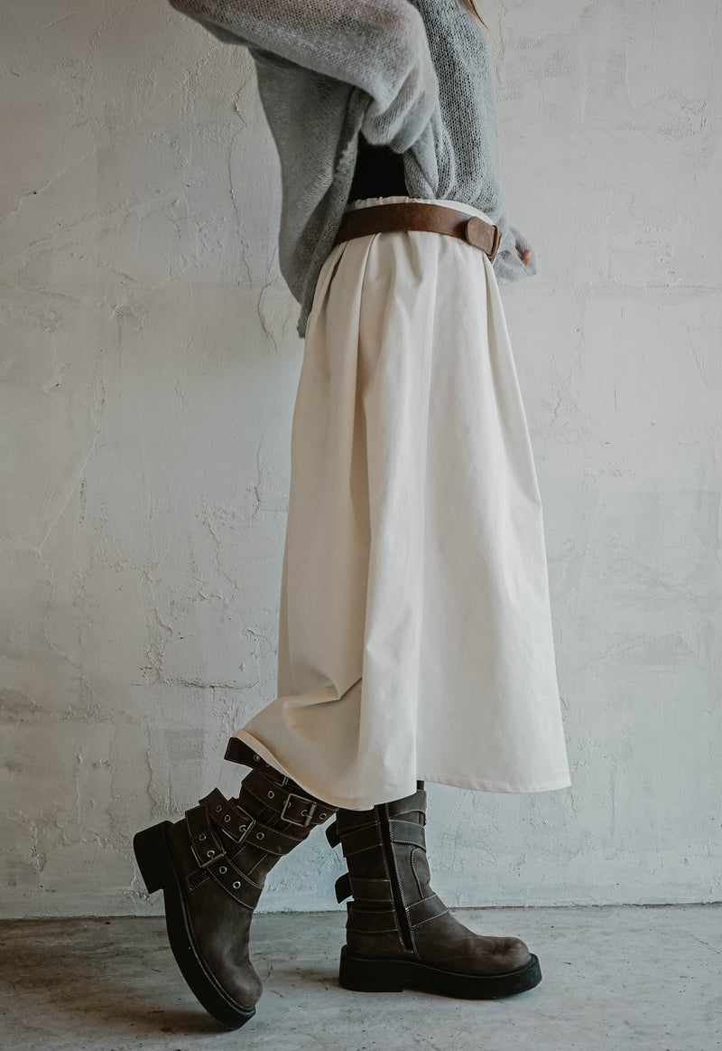 Concrete Pleat Skirt
