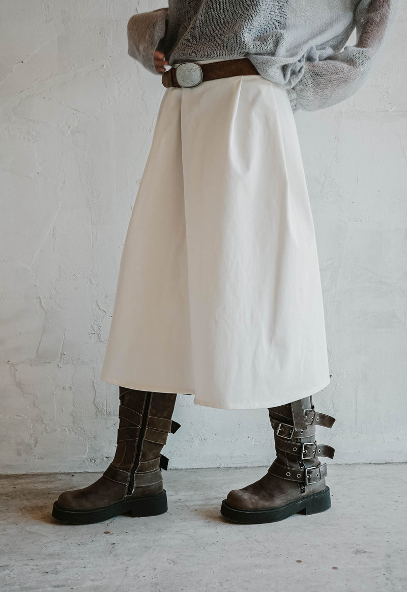 Concrete Pleat Skirt