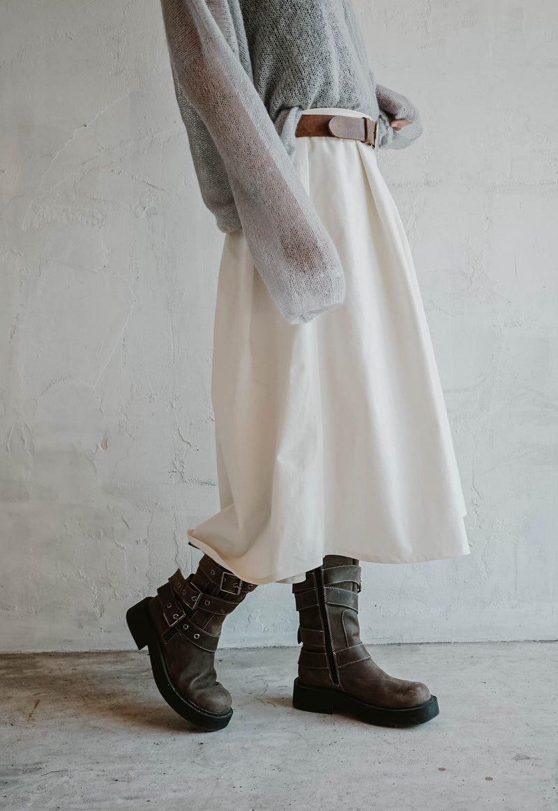 Concrete Pleat Skirt