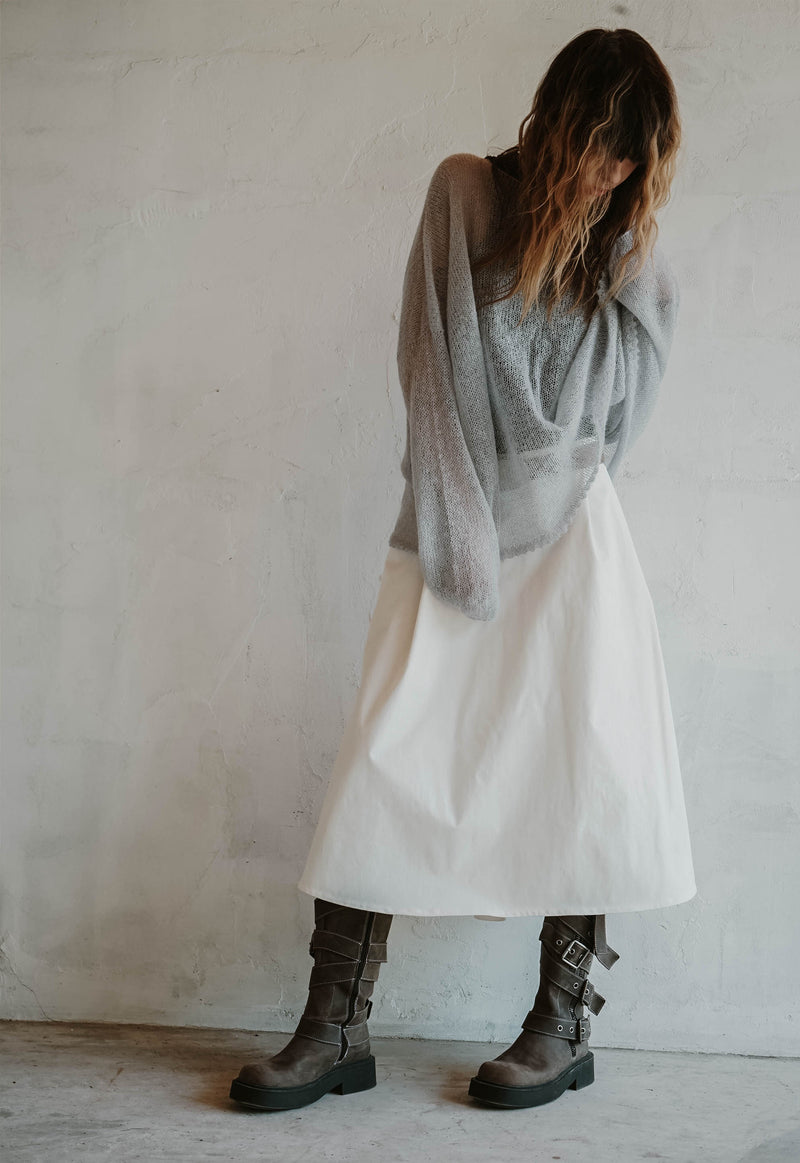 Concrete Pleat Skirt