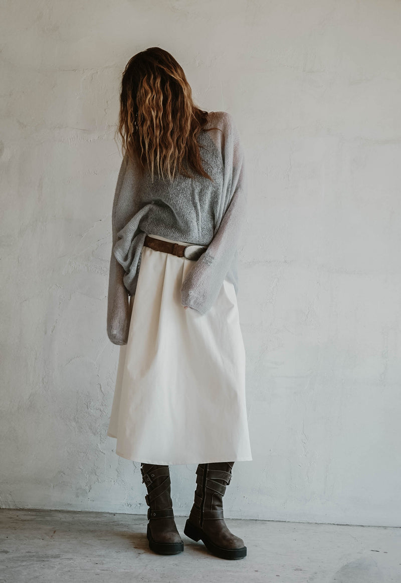 Concrete Pleat Skirt