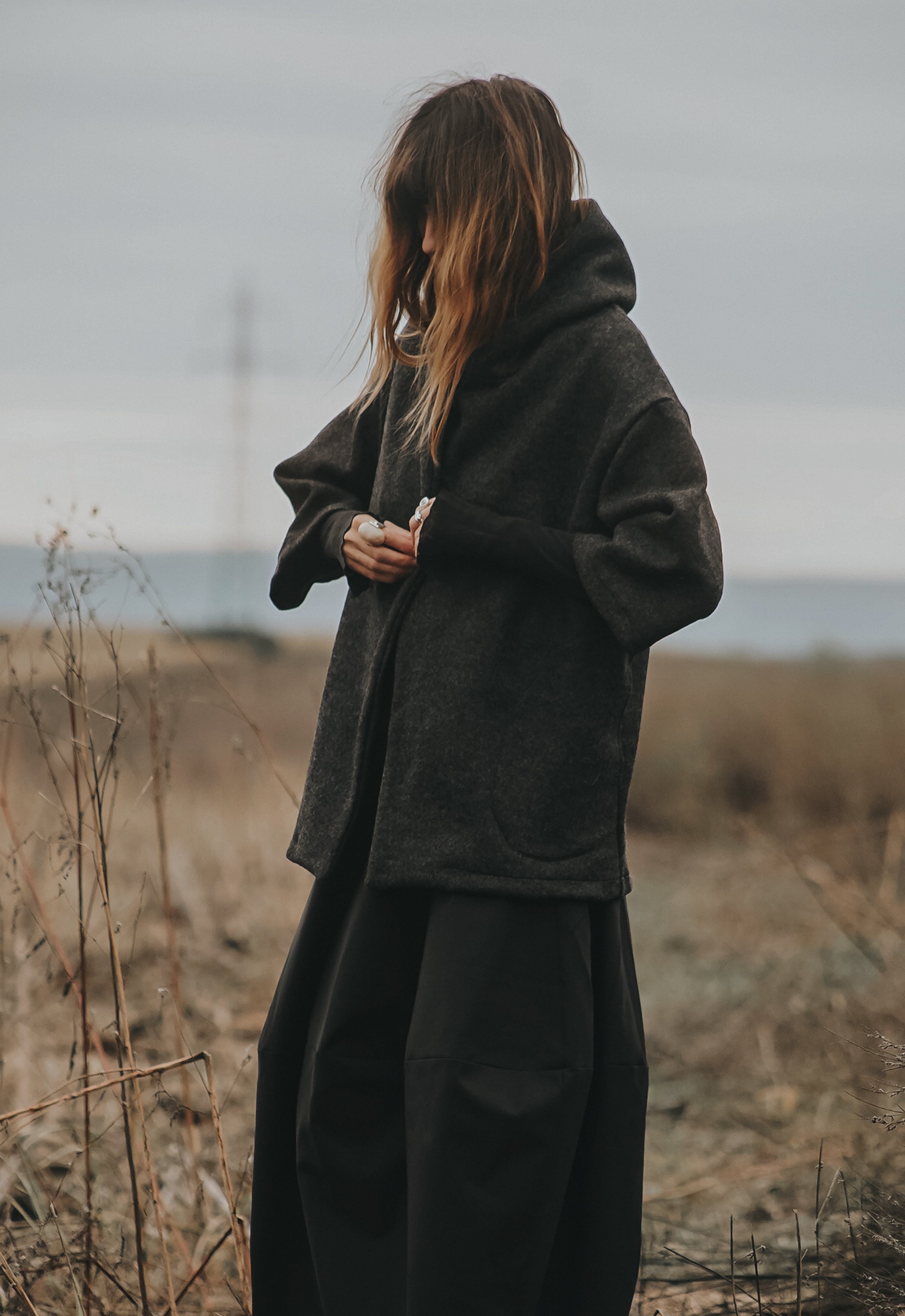 ALPINE SILENCE BOILED WOOL COAT