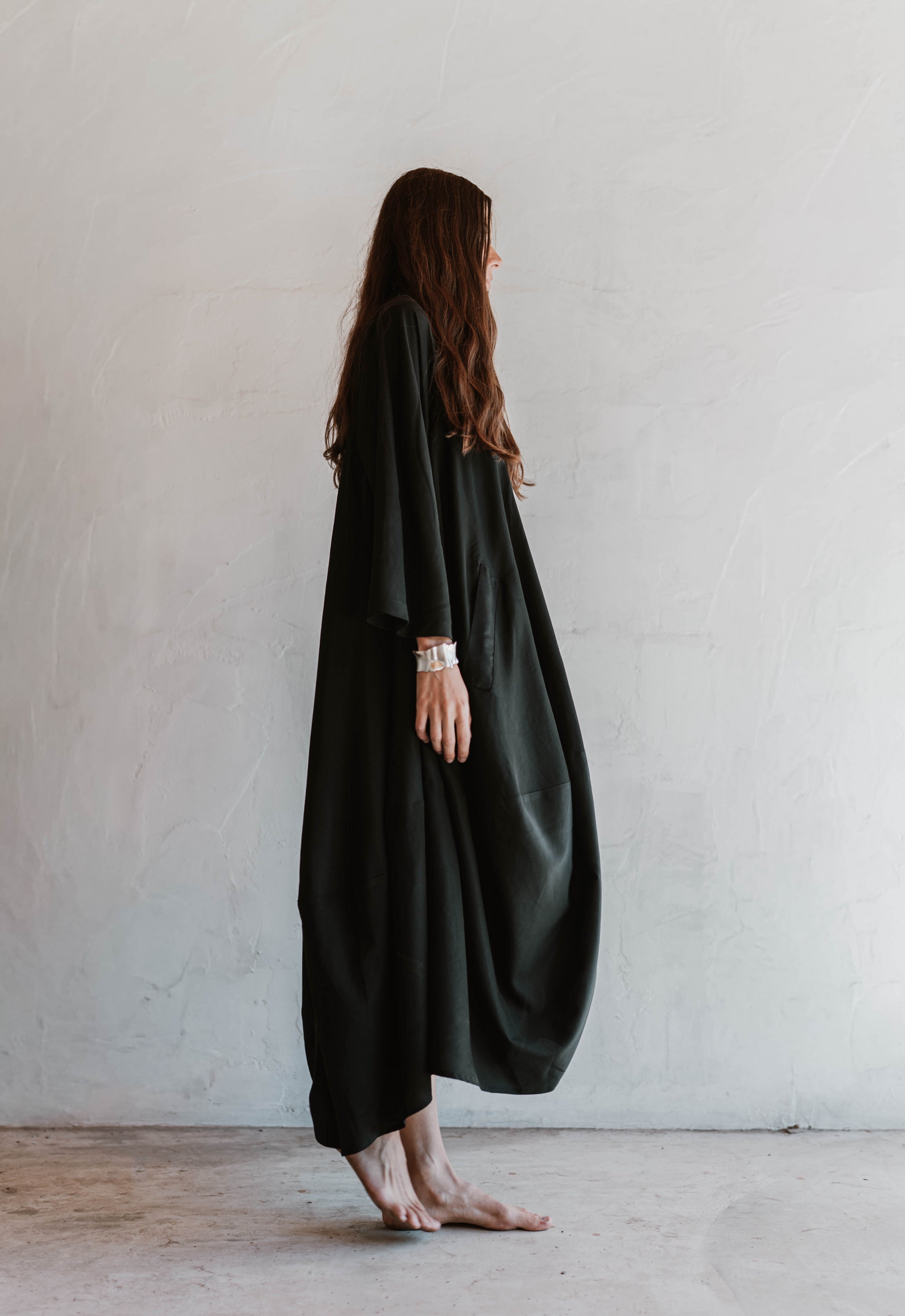Lumen Noir Cocoon Dress