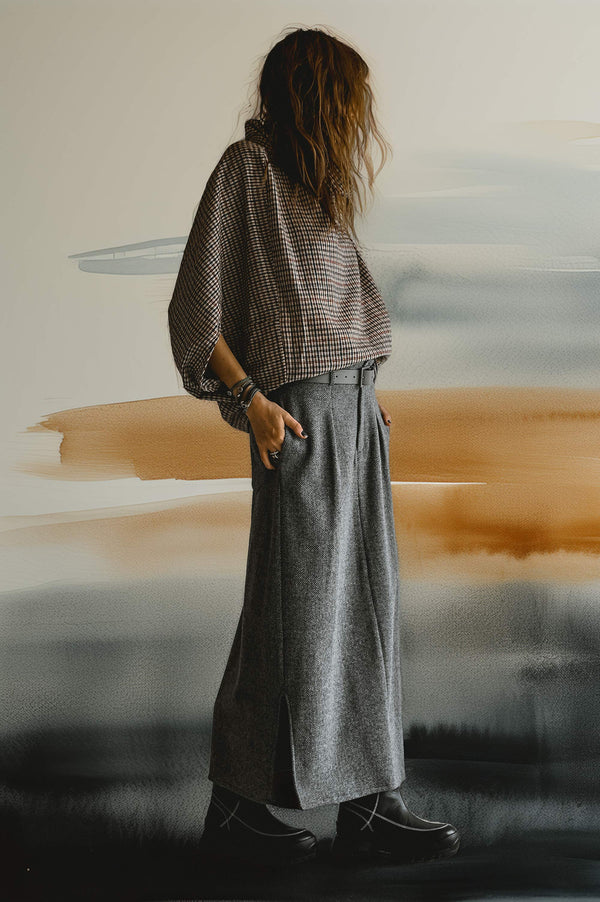 Wind Jazz Wool Skirt