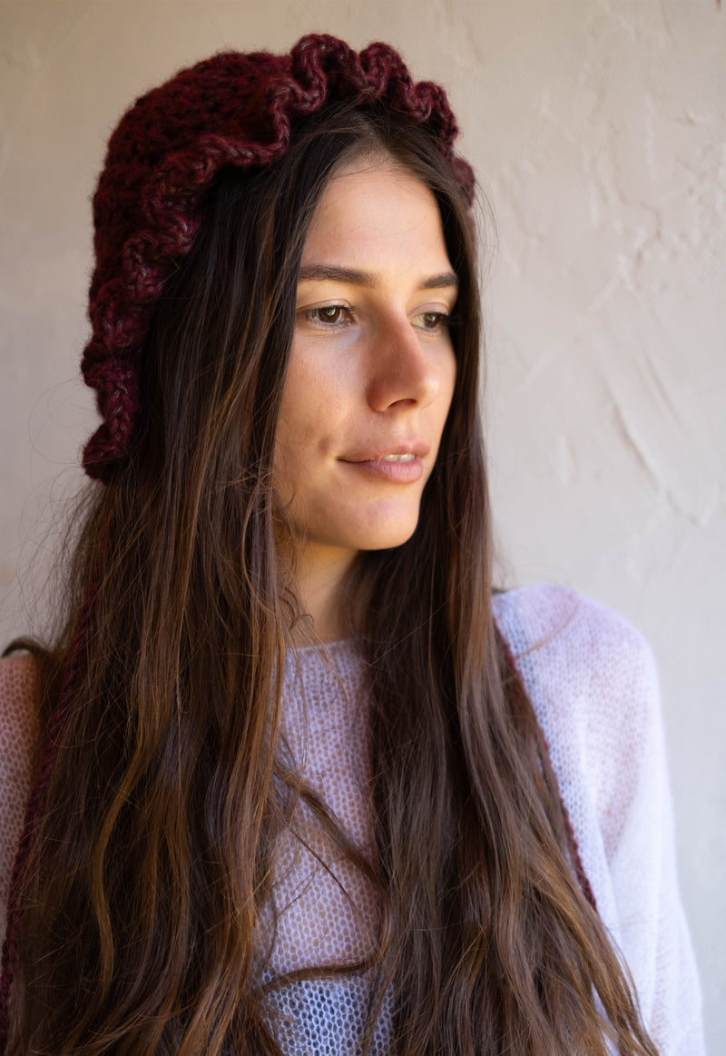 Mulberry Hand Crochet Bonnet