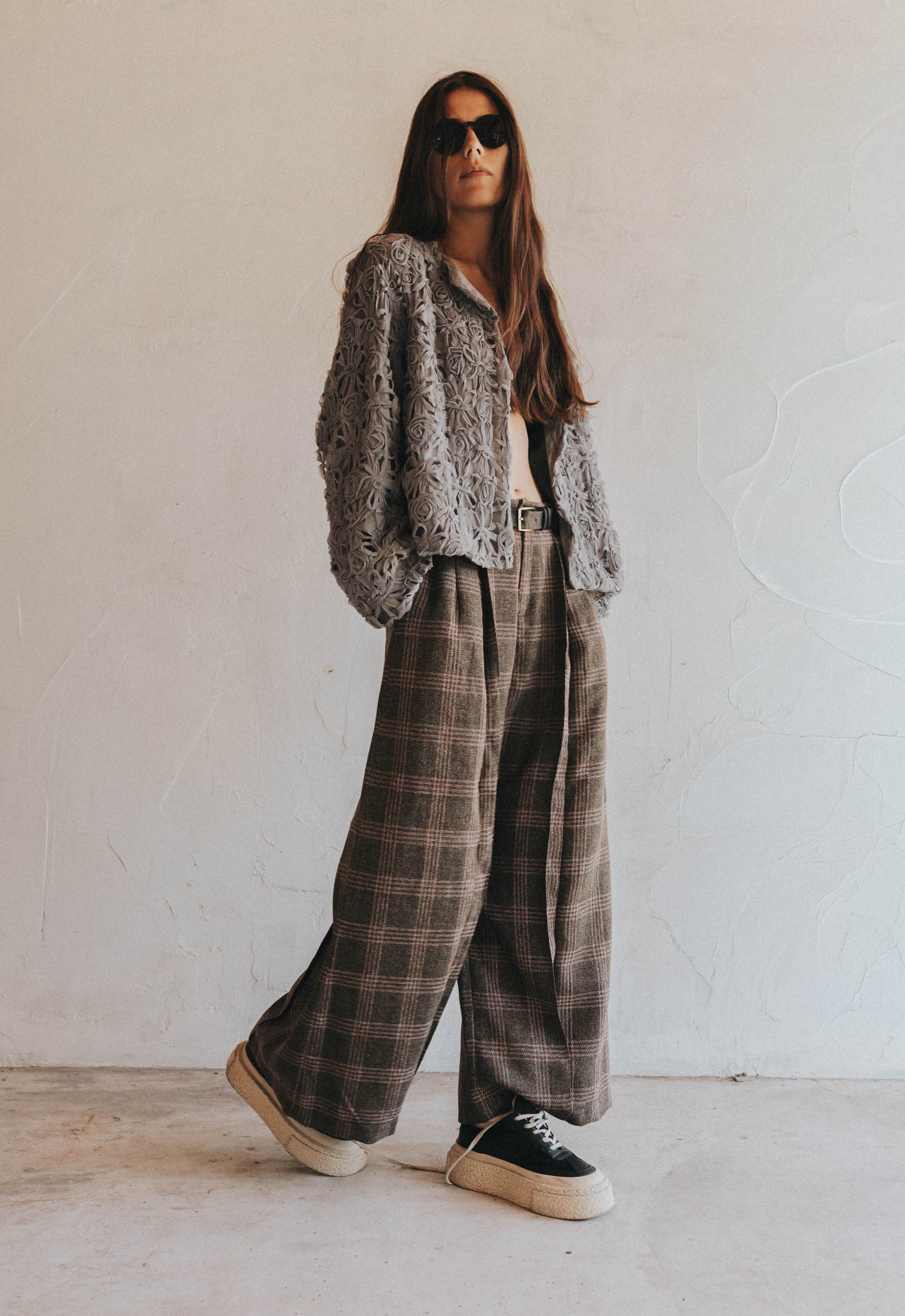 Drift Seam Pleated Trousers