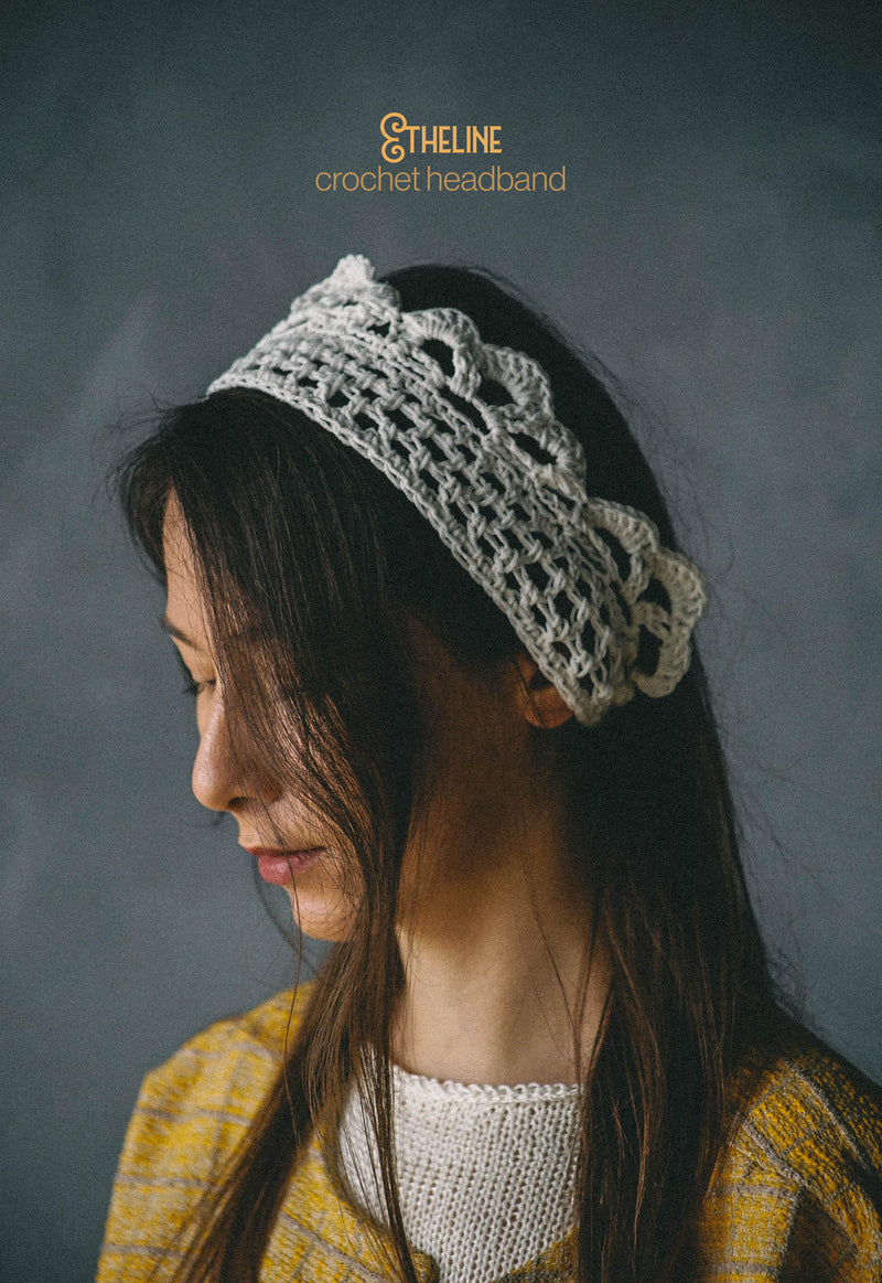 Etheline hand crochet headband