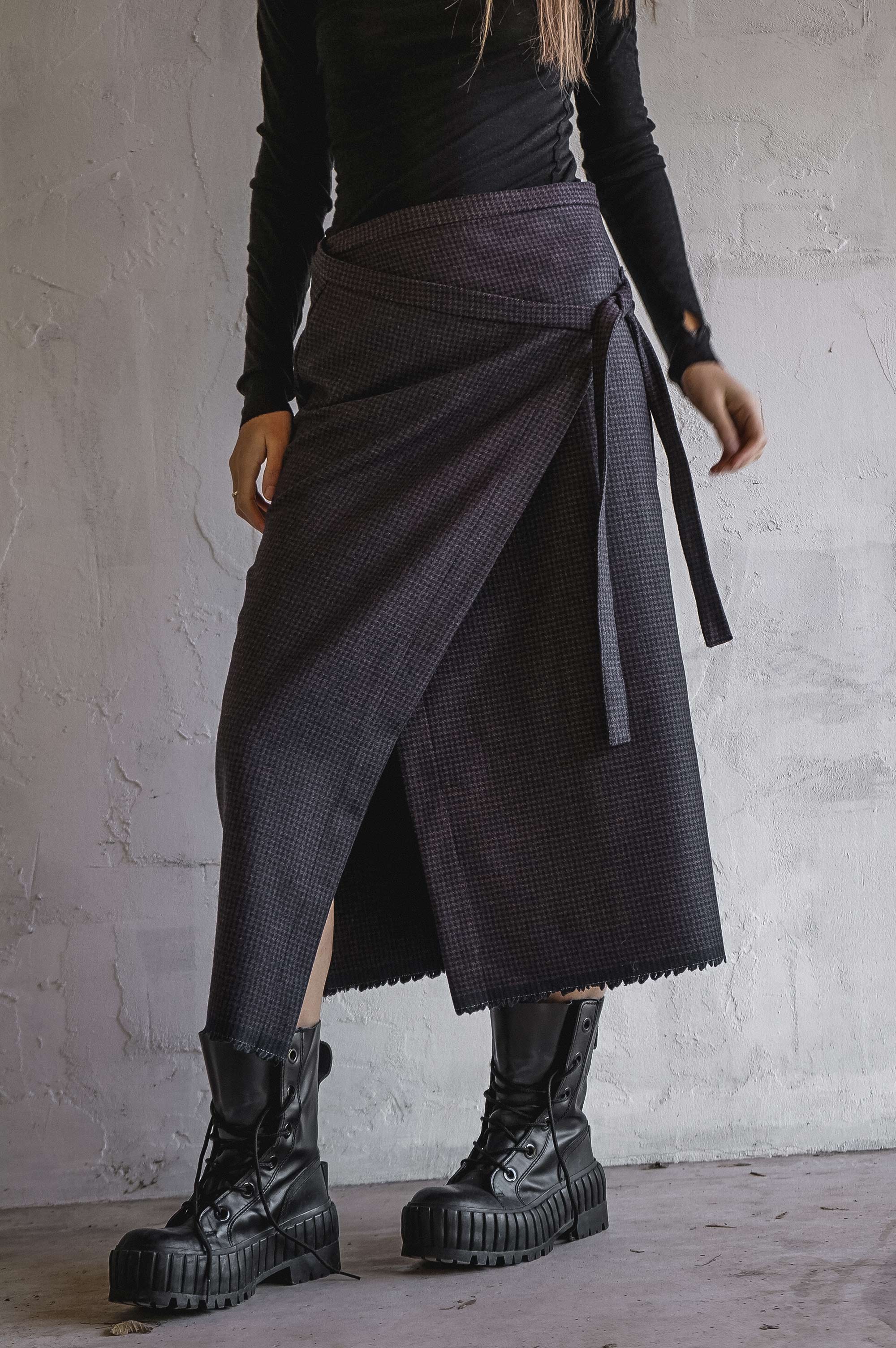 Forest Birds Wool Skirt