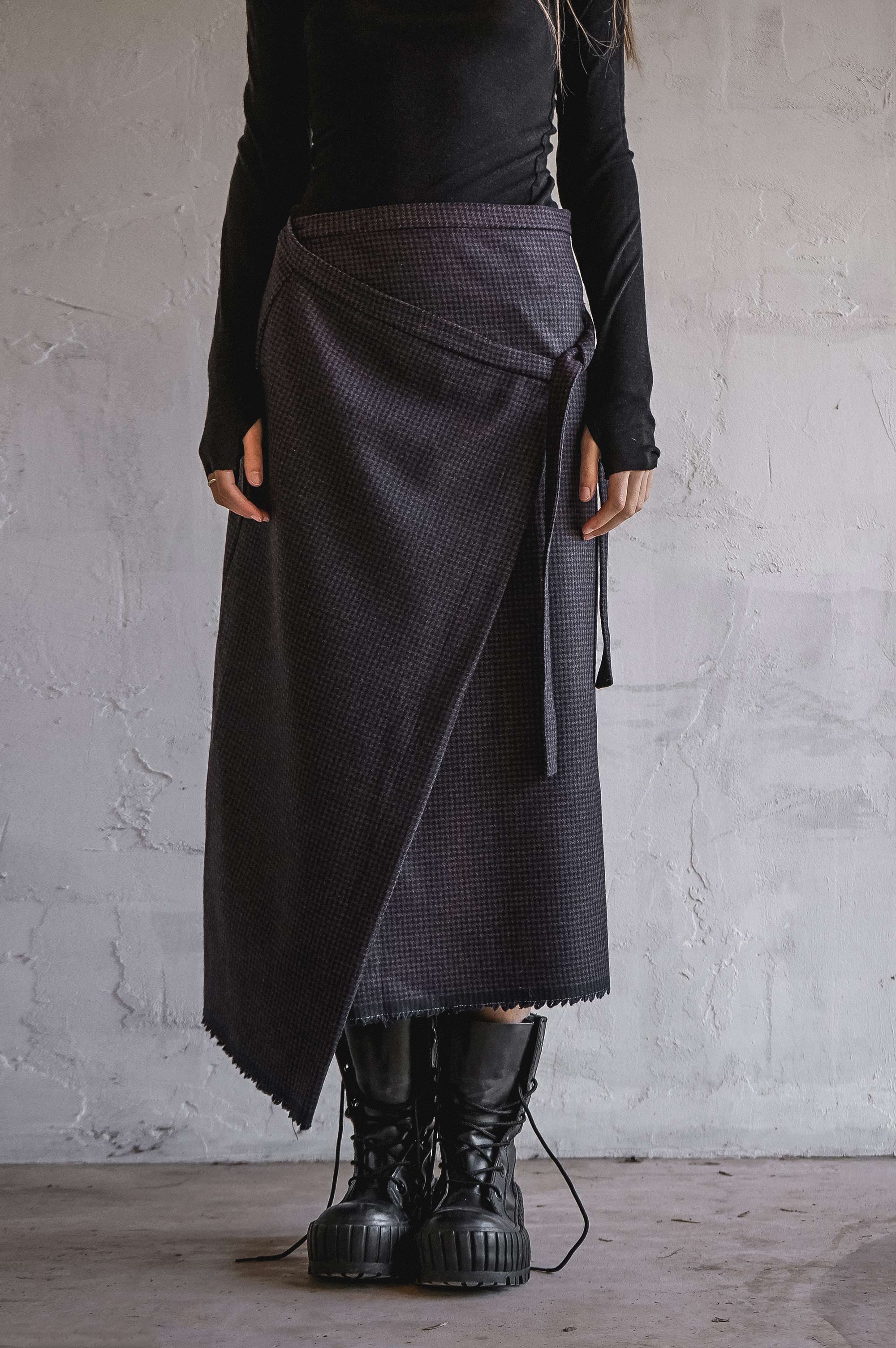 Forest Birds Wool Skirt