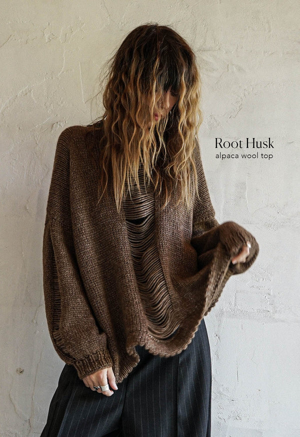 Root Husk Hand Knitted Top