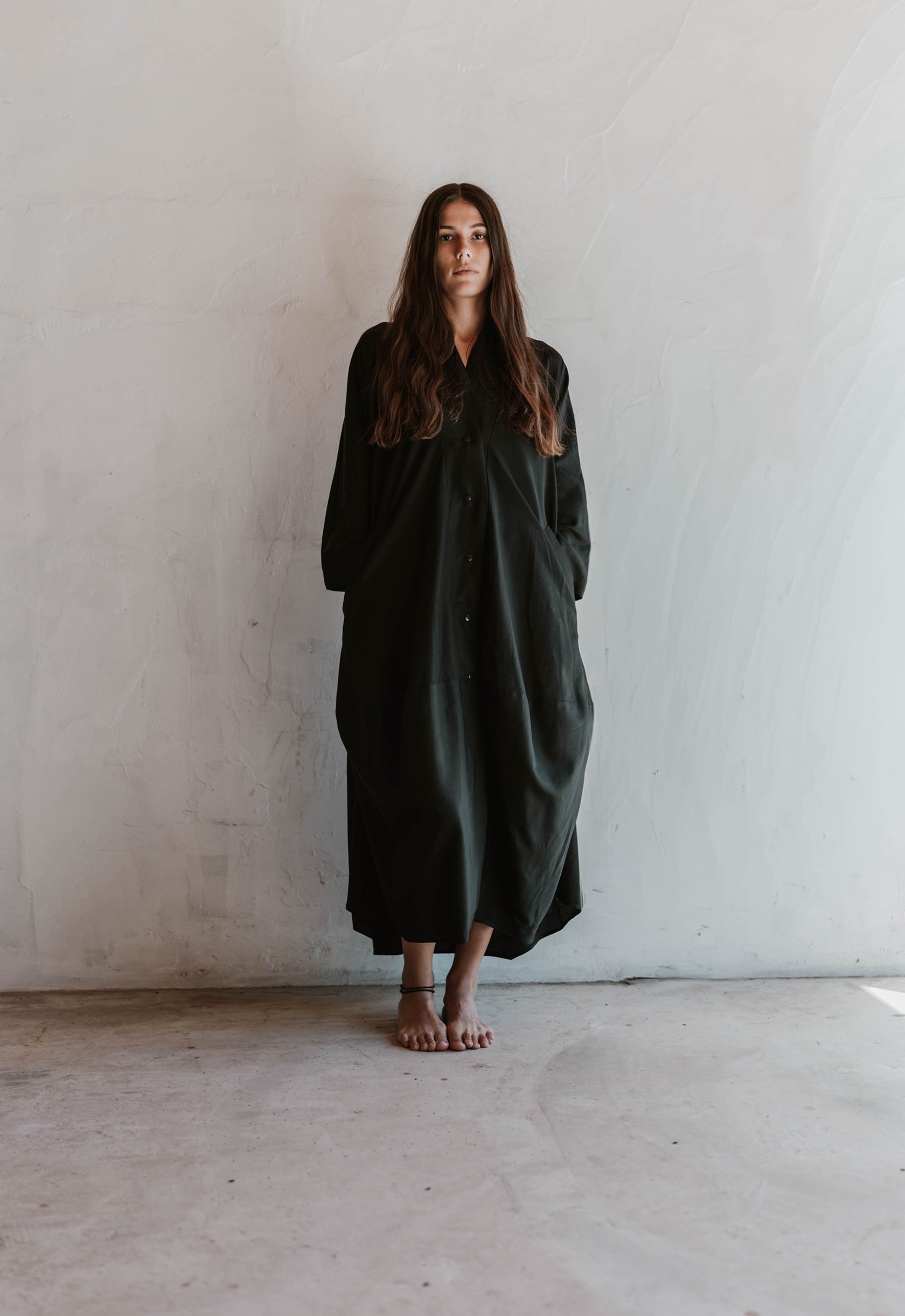 Lumen Noir Cocoon Dress