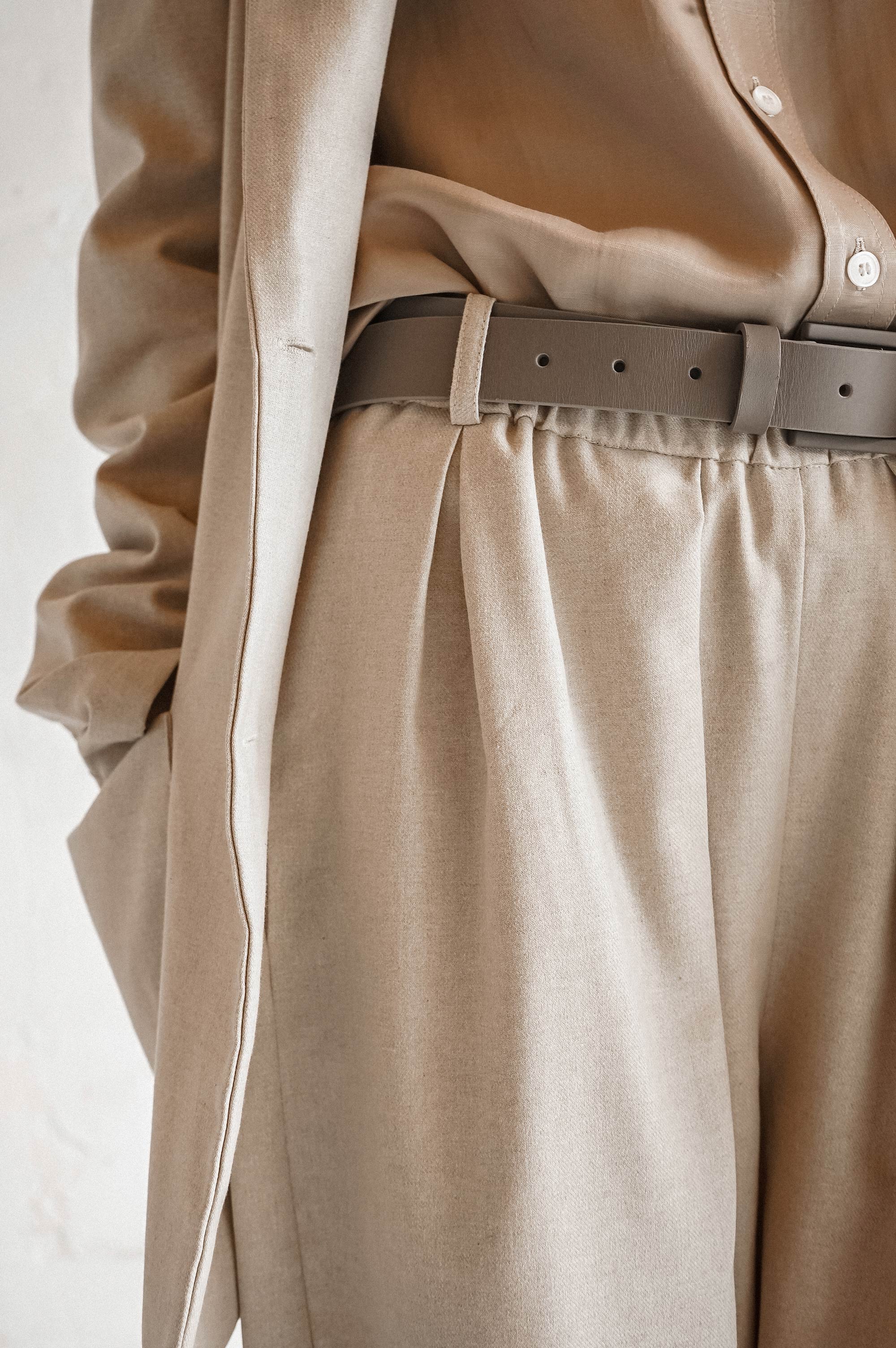 Soft Wool Pleated Trousers