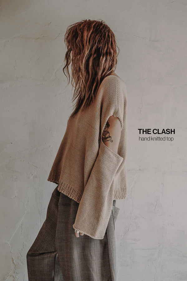 The Clash Hand Knitted Cotton Top