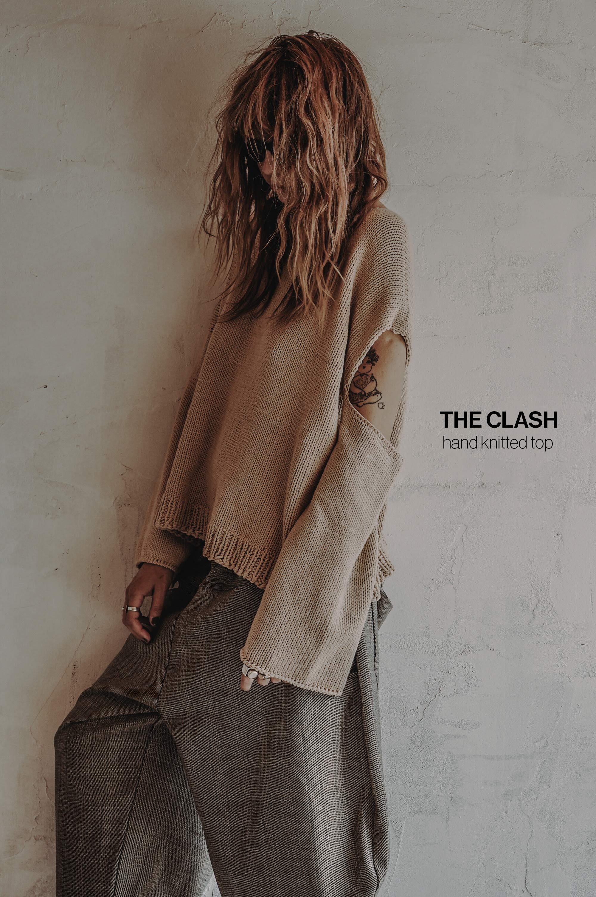 The Clash Hand Knitted Cotton Top