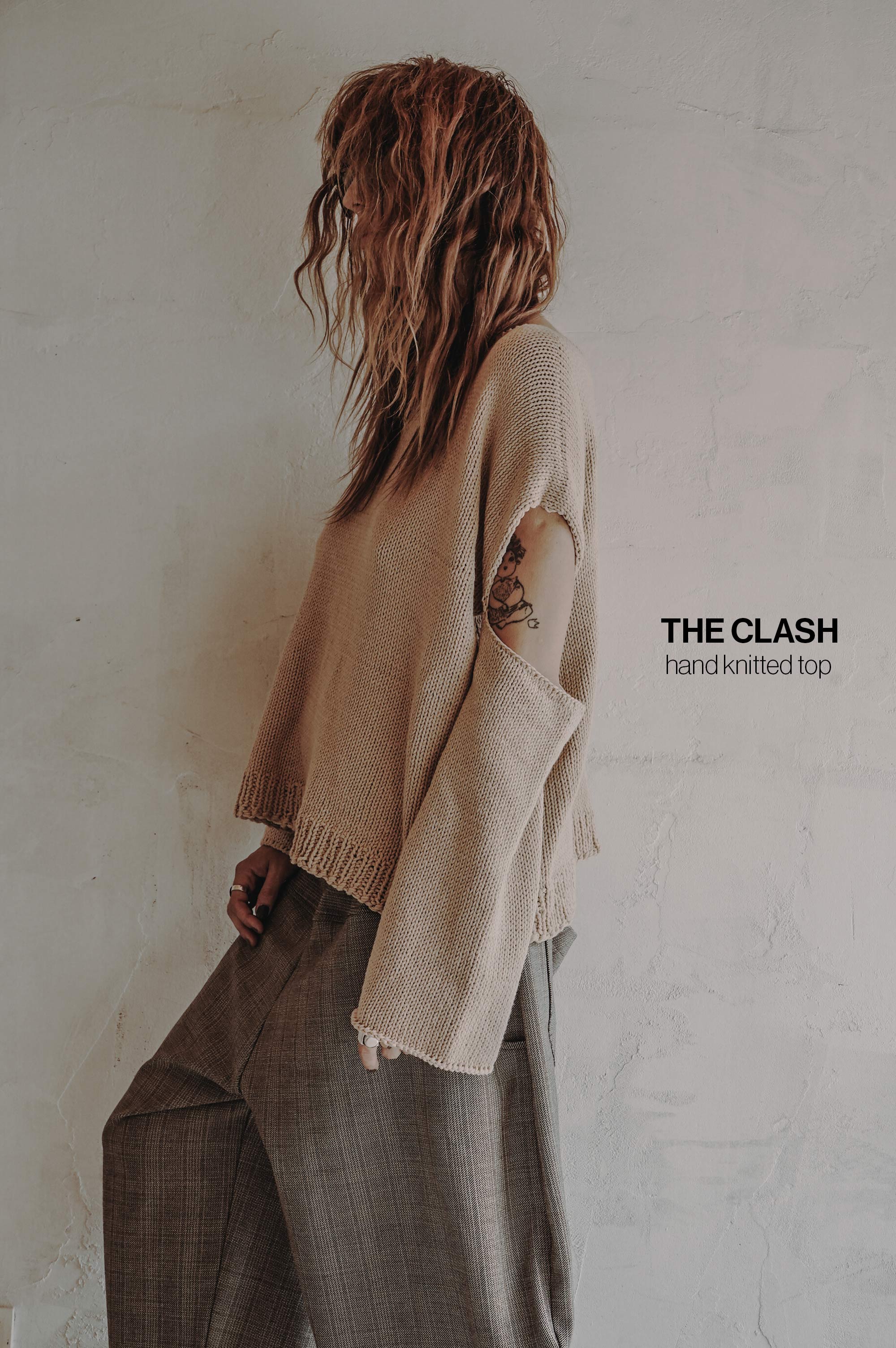 The Clash Hand Knitted Cotton Top