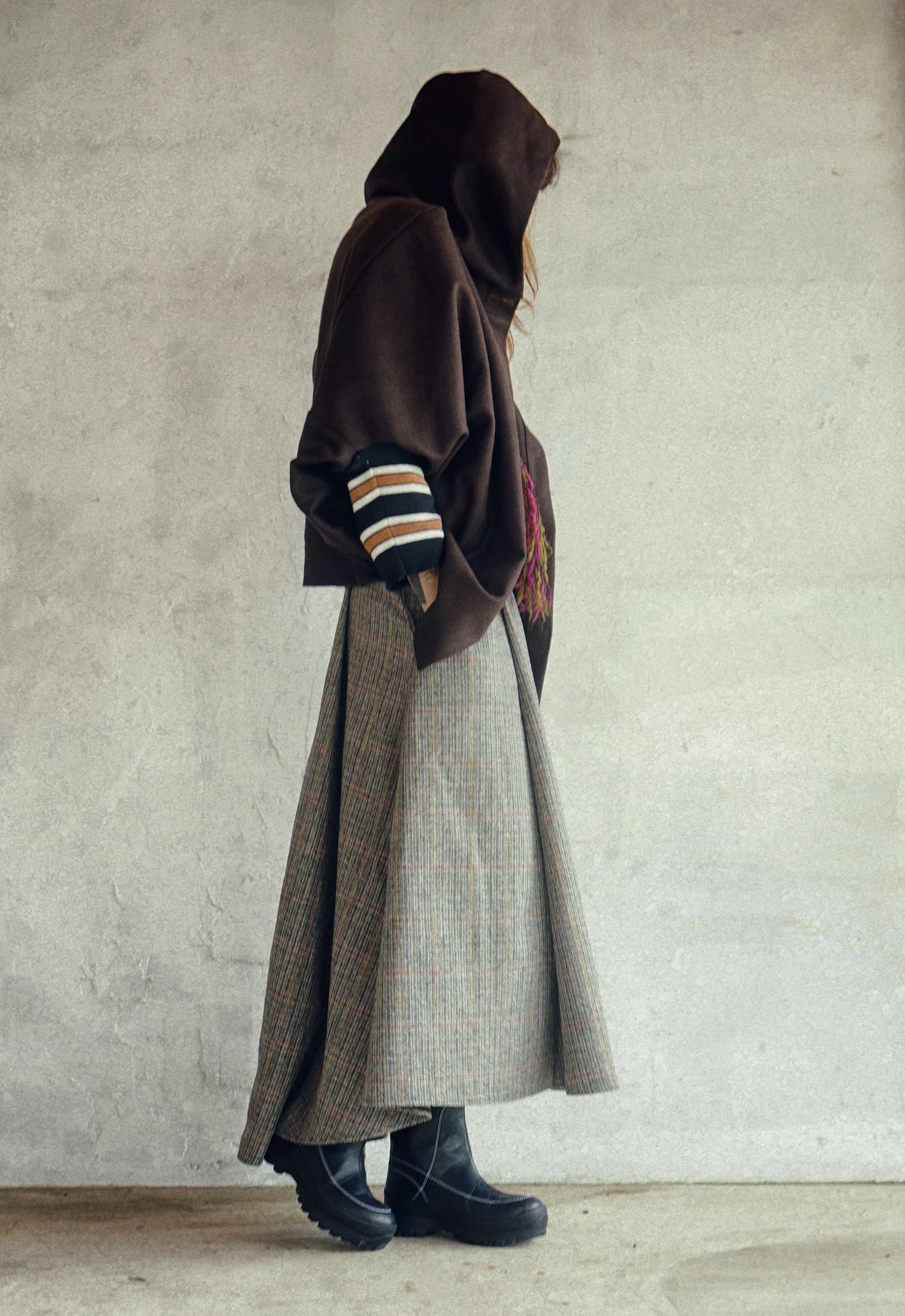 The Atelier Pleated Wool Skirt