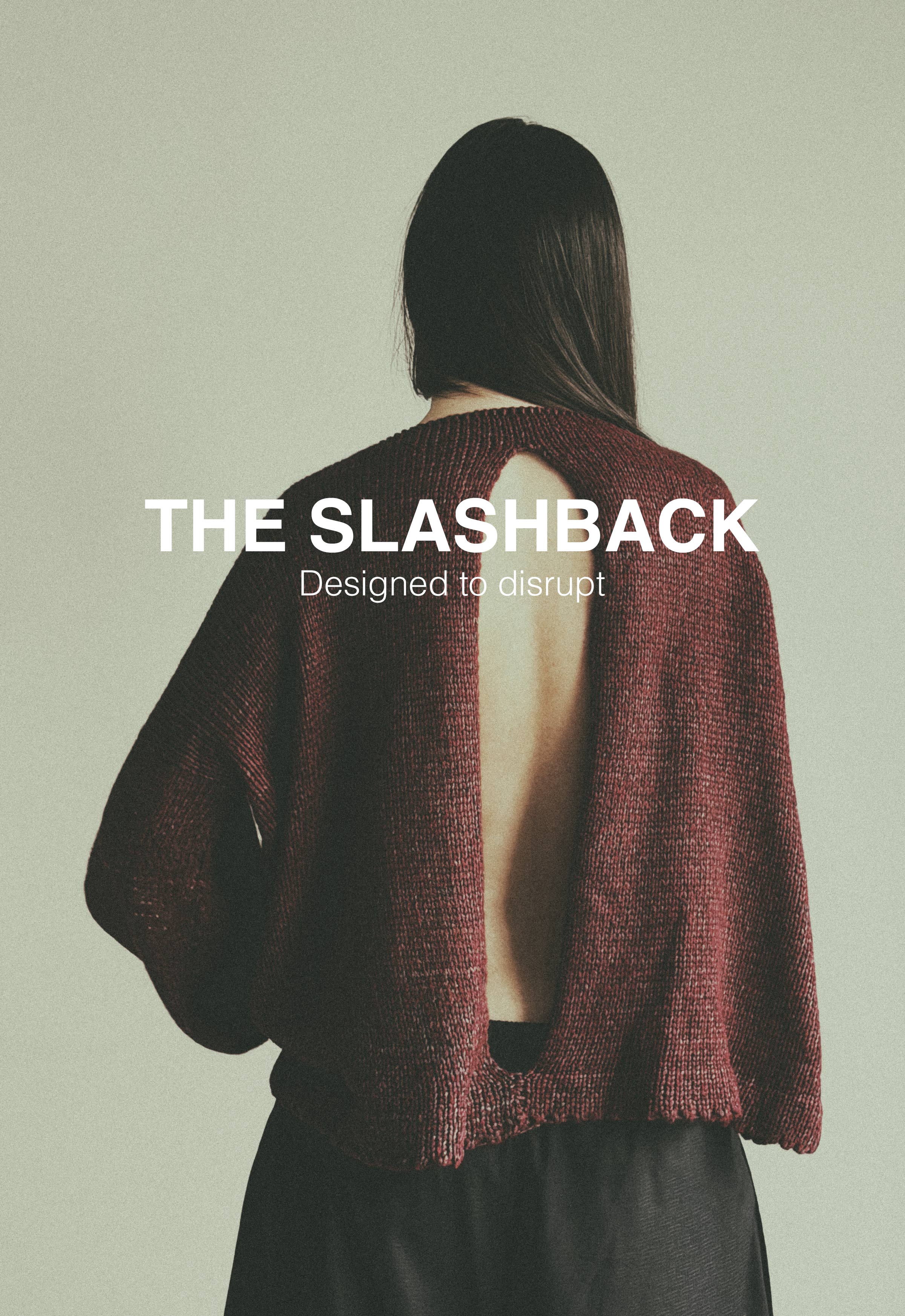 The slashback hand knitted wool top