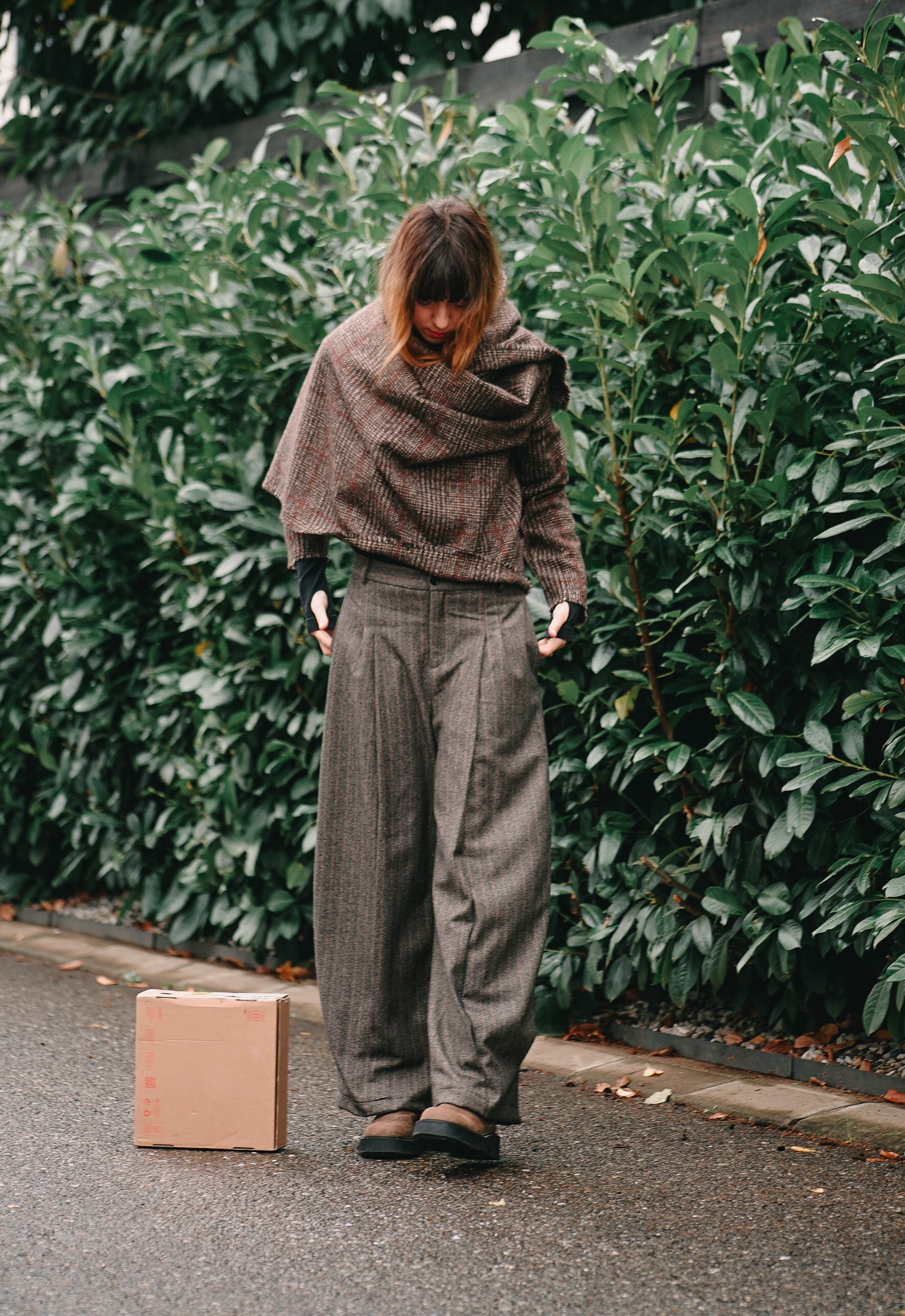 Golden Brown Wool Trousers