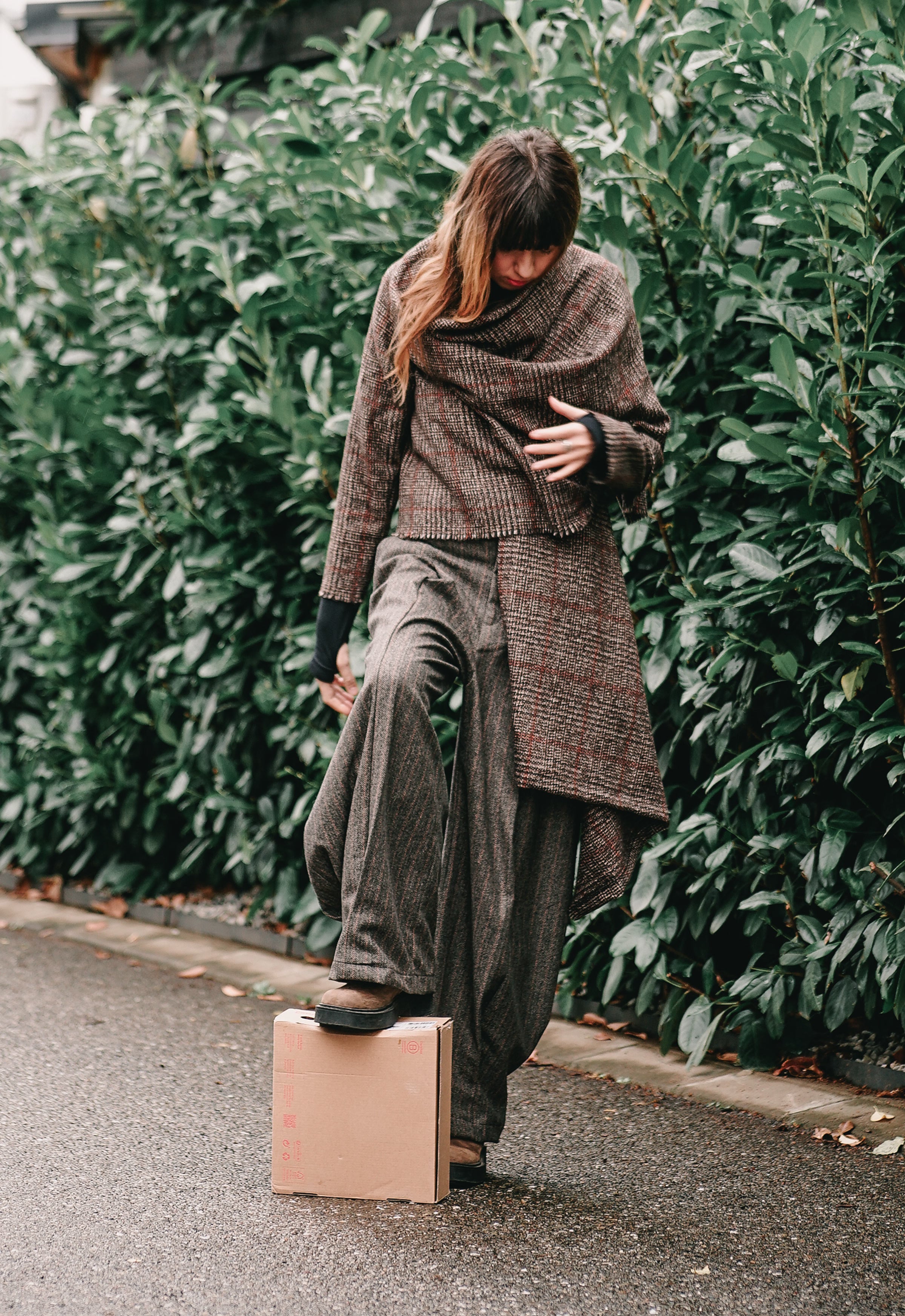 Golden Brown Wool Trousers