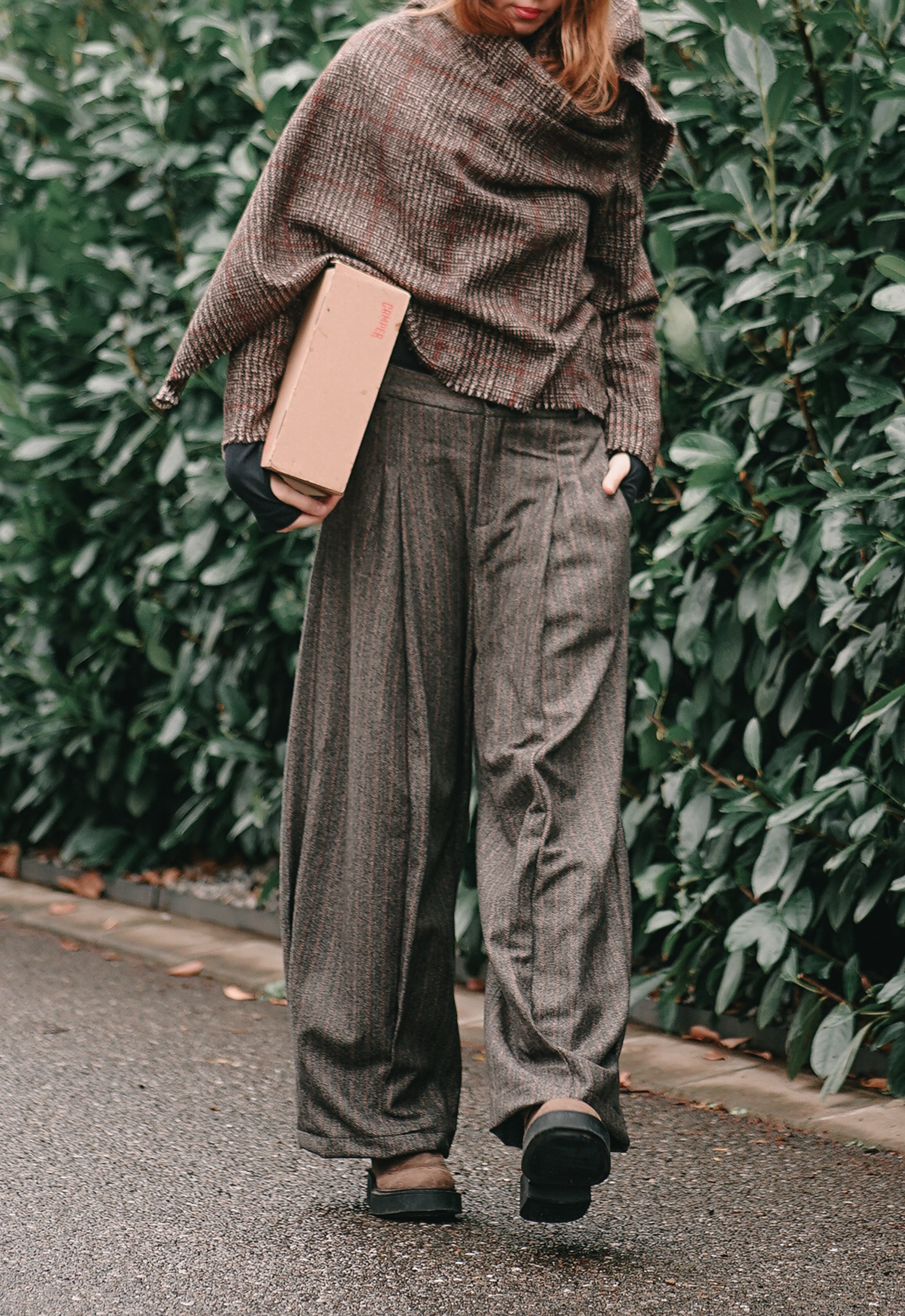 Golden Brown Wool Trousers