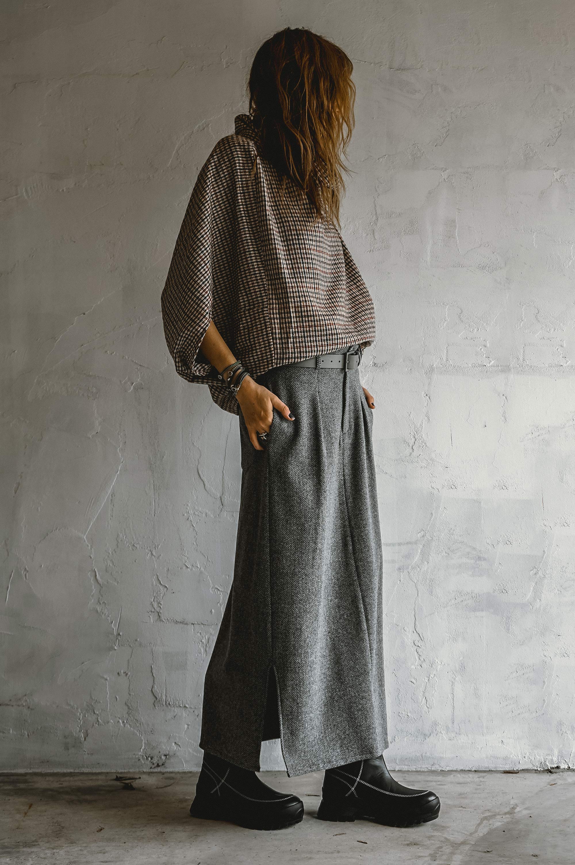 Wind Jazz Wool Skirt