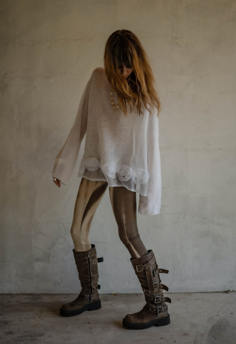 Last Bloom Hand Knitted Top