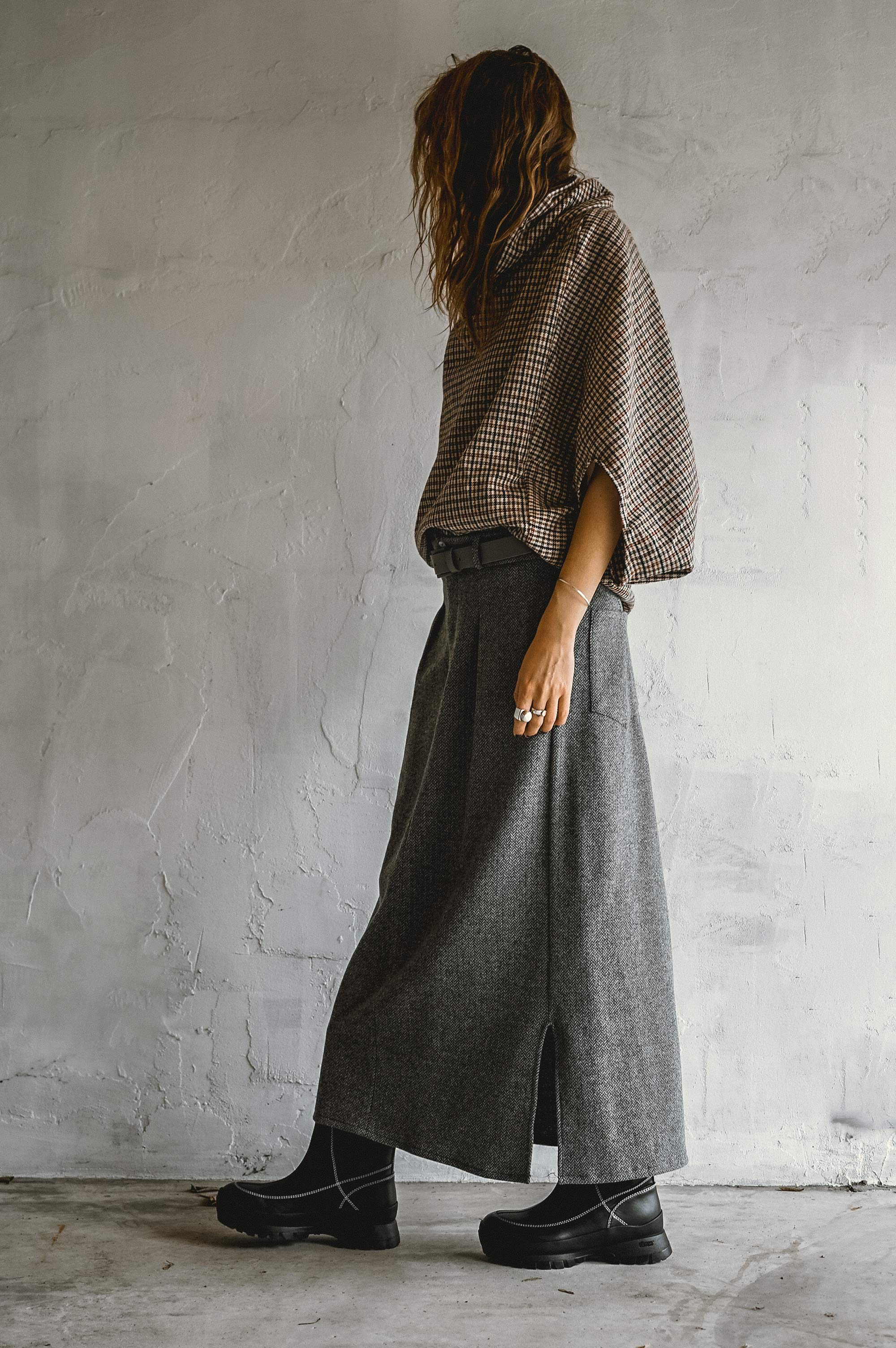 Wind Jazz Wool Skirt