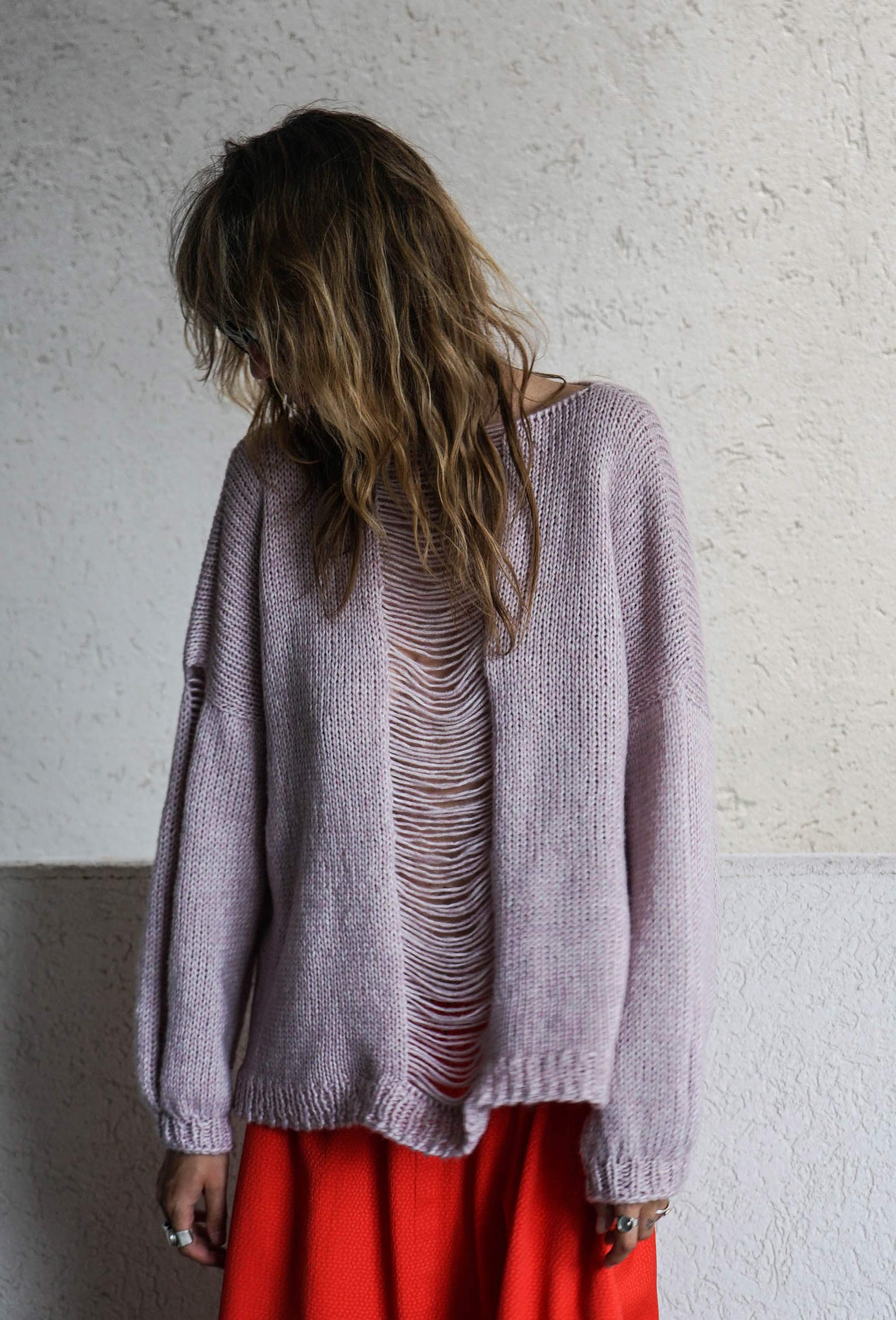 Vertical no 9 HAND KNITTED TOP