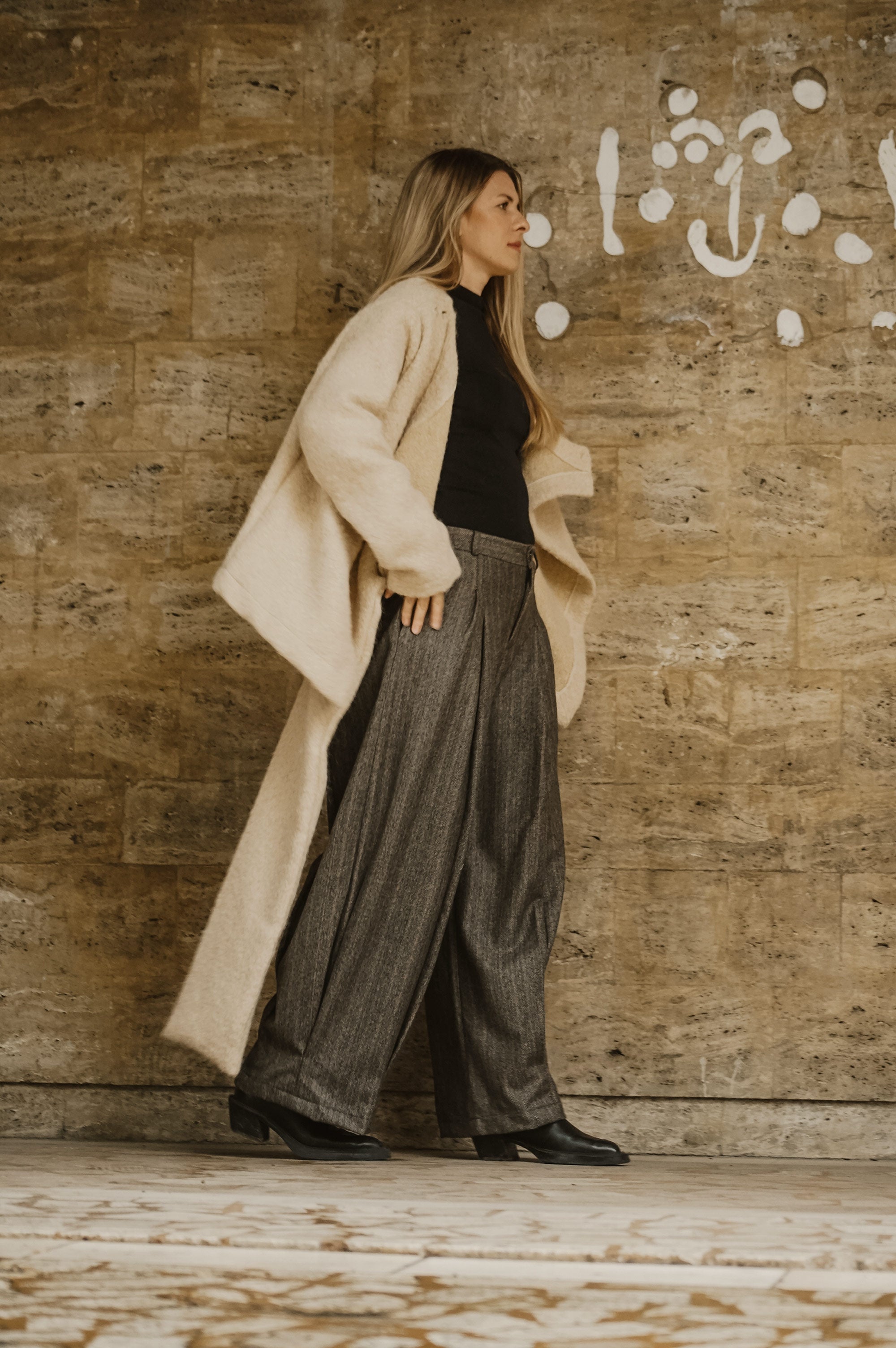 BOILED WOOL SCARF JACKET