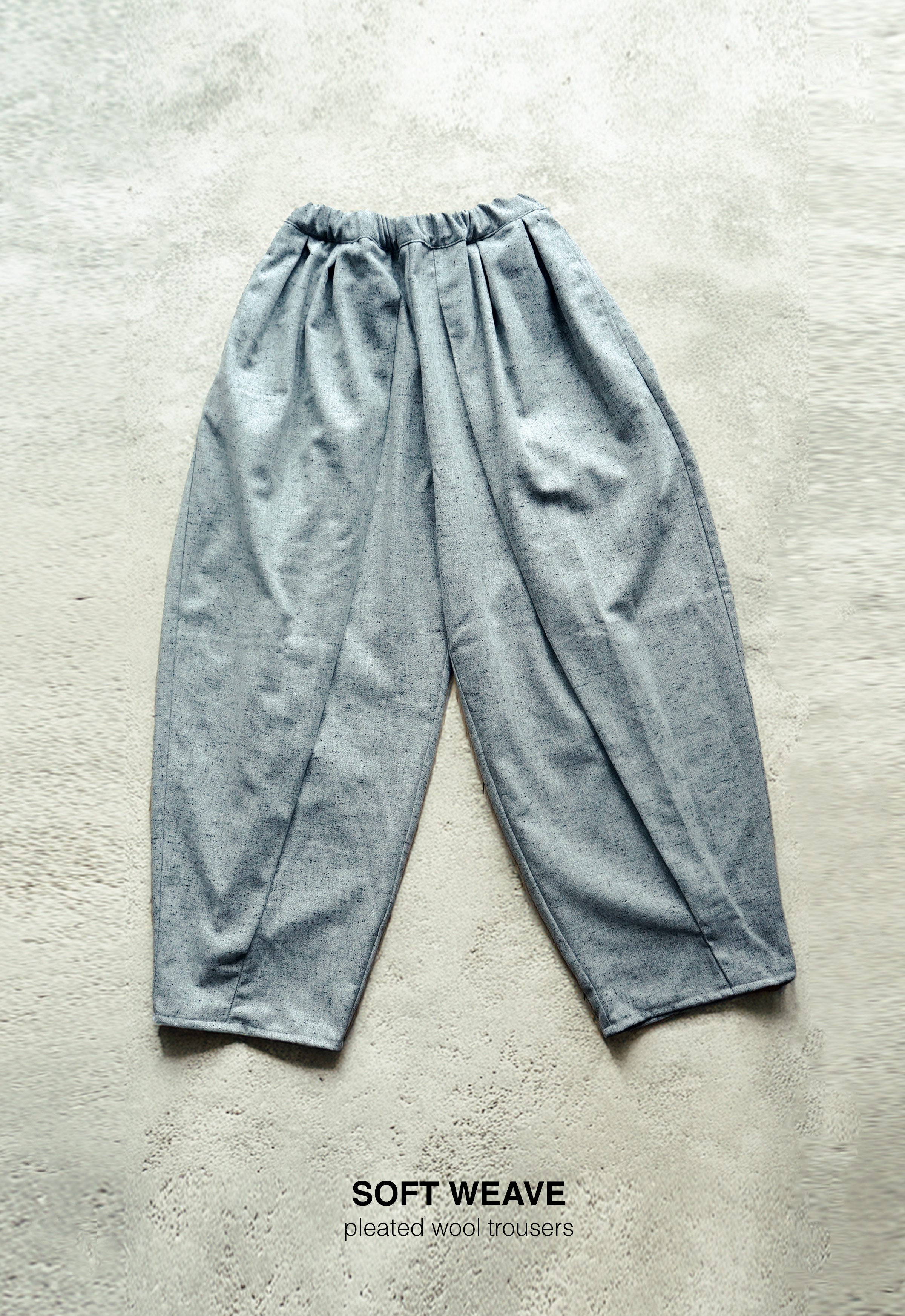 Pleated wool trousers