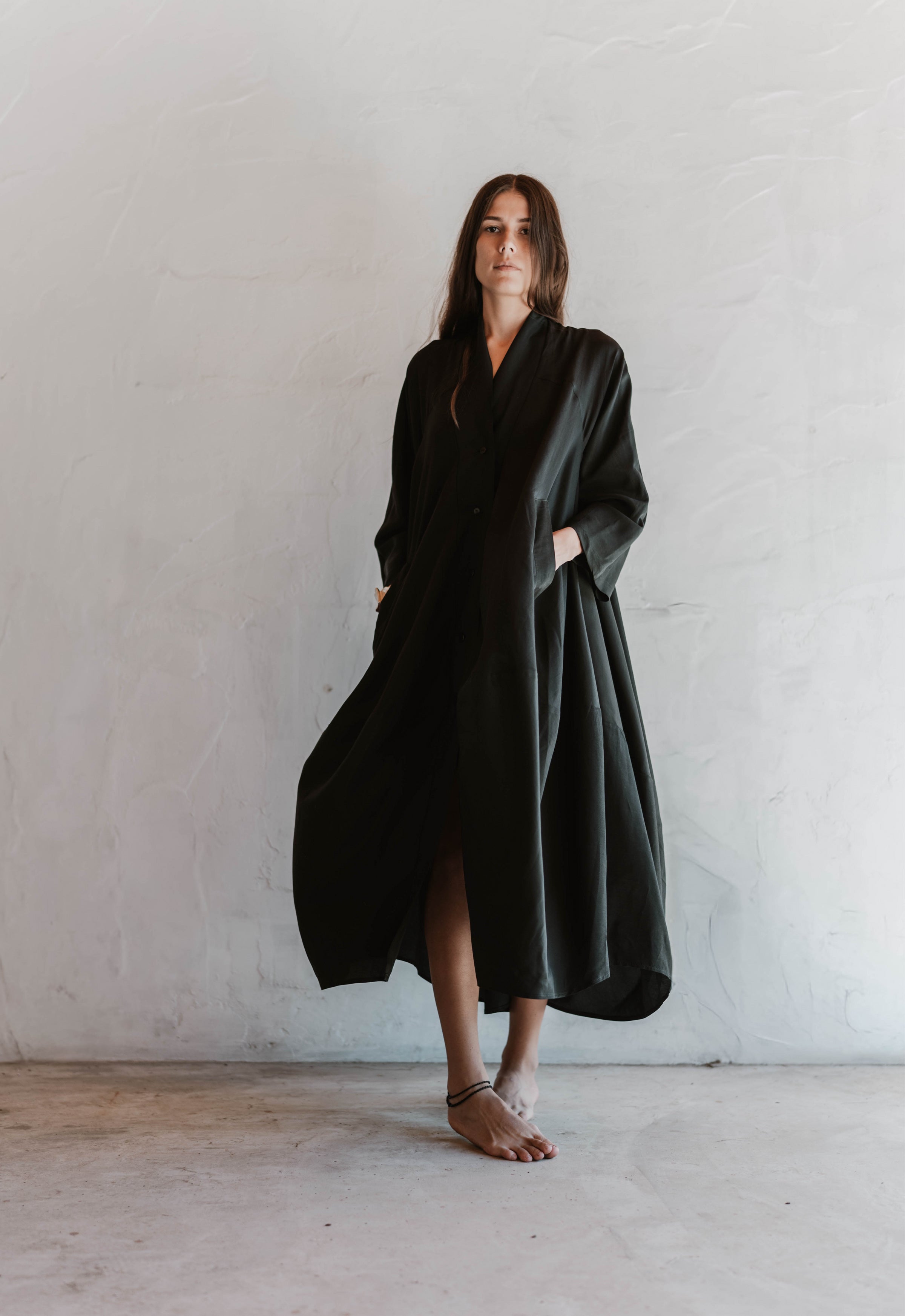 Lumen Noir Cocoon Dress