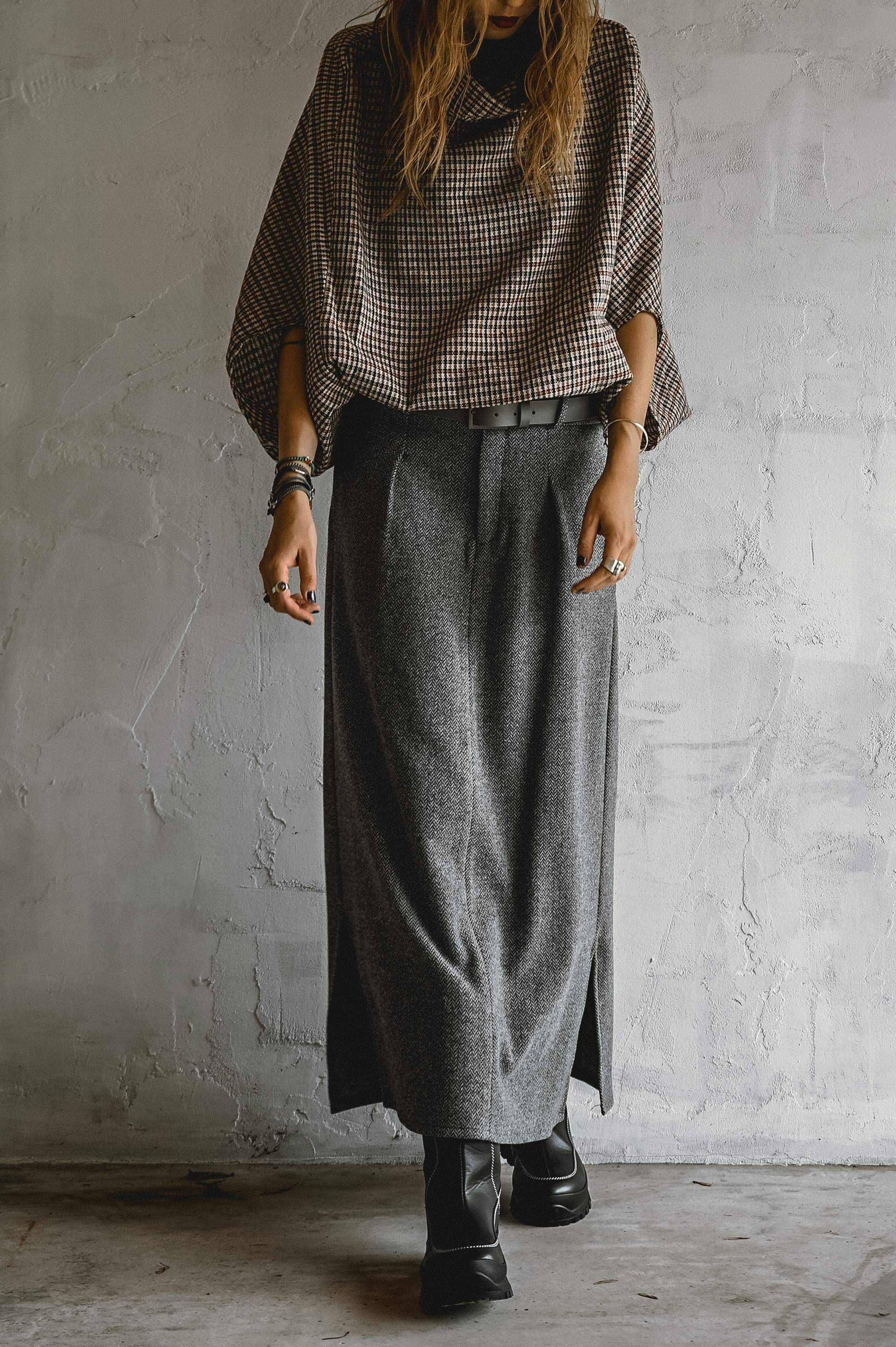 Wind Jazz Wool Skirt