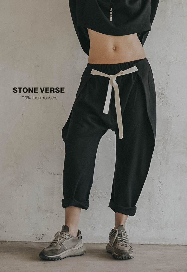 STONE VERSE LINEN TROUSERS