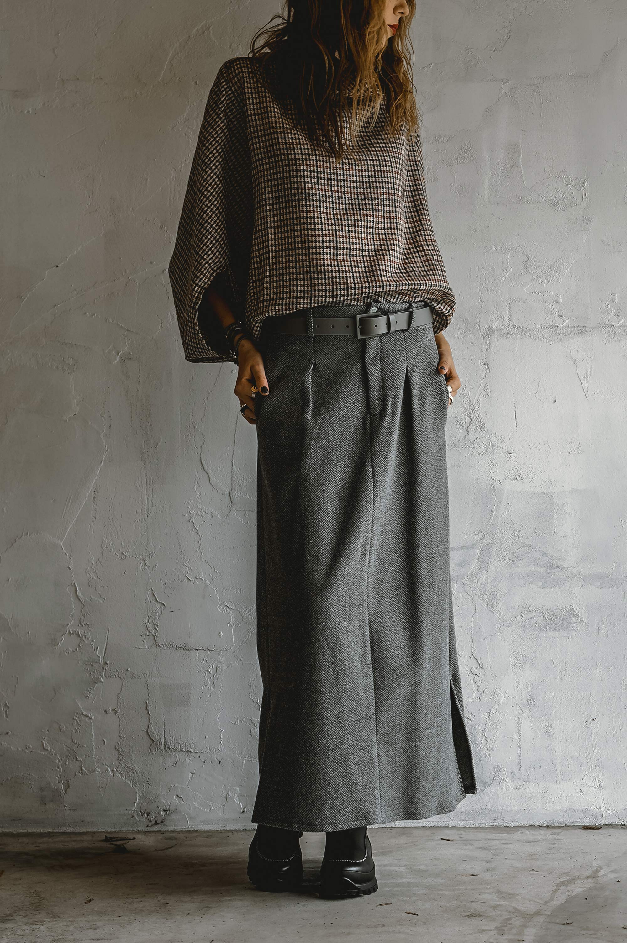 Wind Jazz Wool Skirt