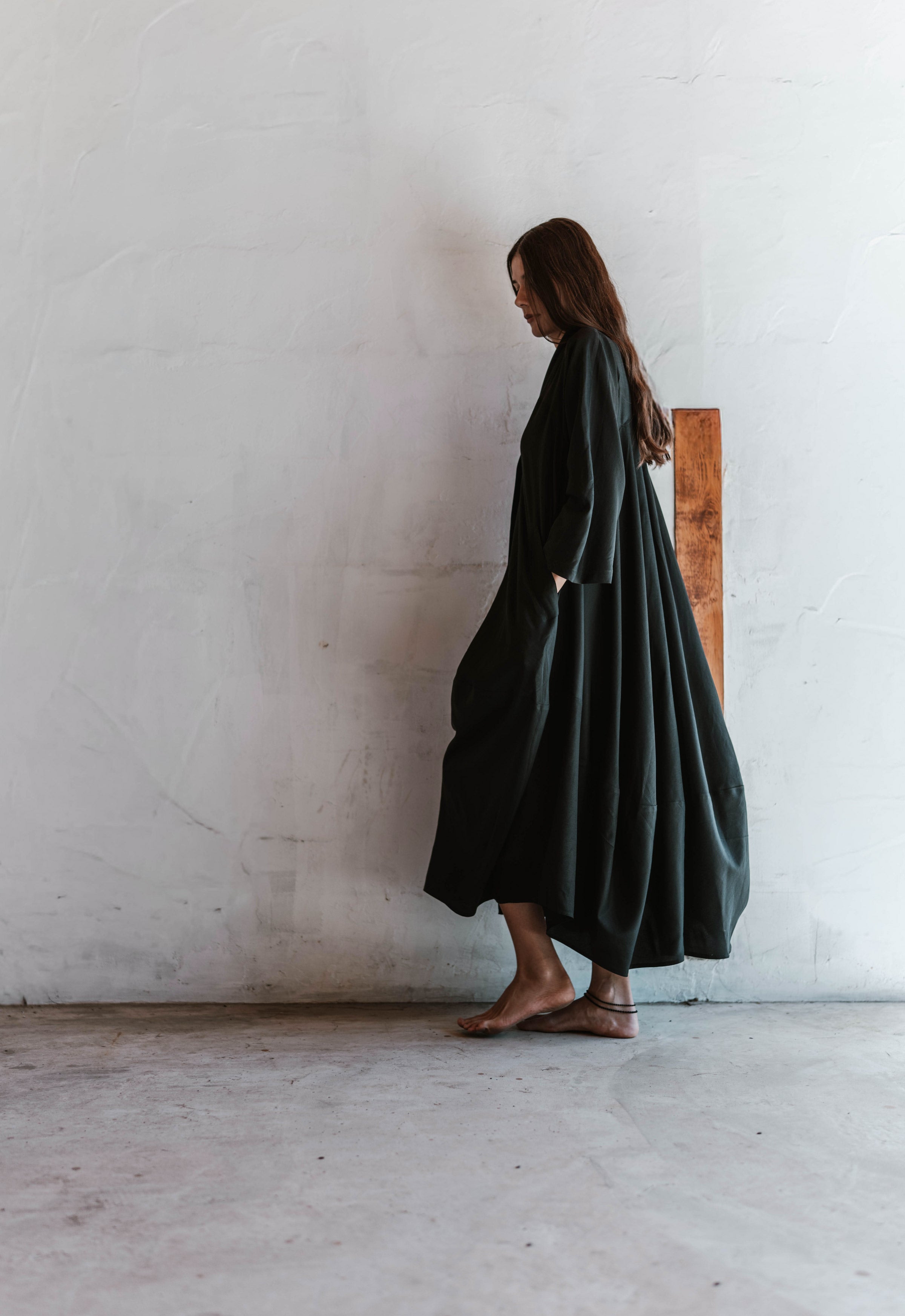 Lumen Noir Cocoon Dress