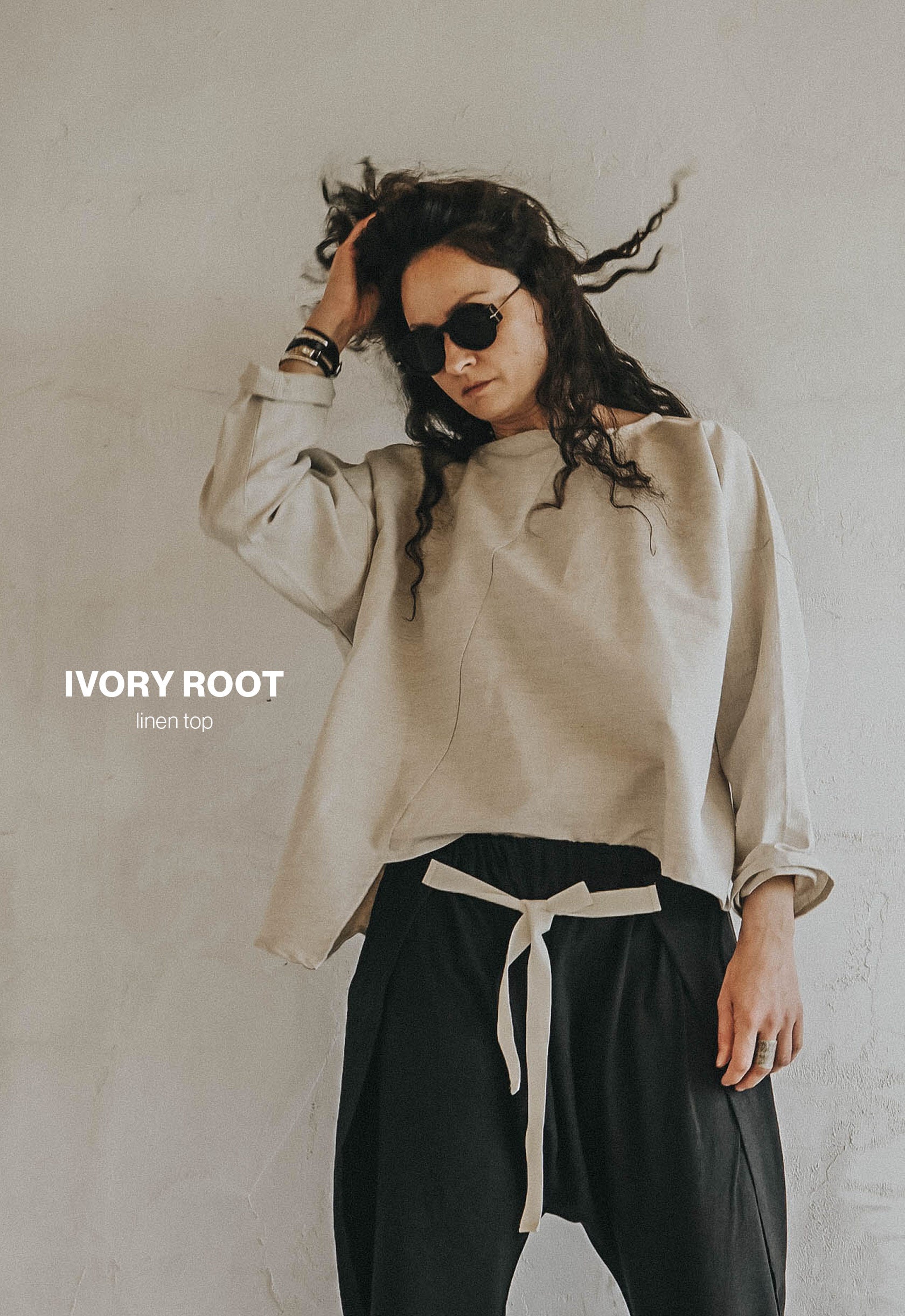 IVORY ROOT LINEN TOP