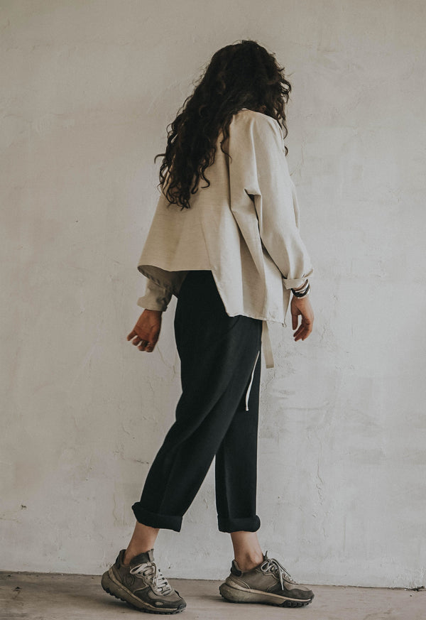 IVORY ROOT LINEN TOP