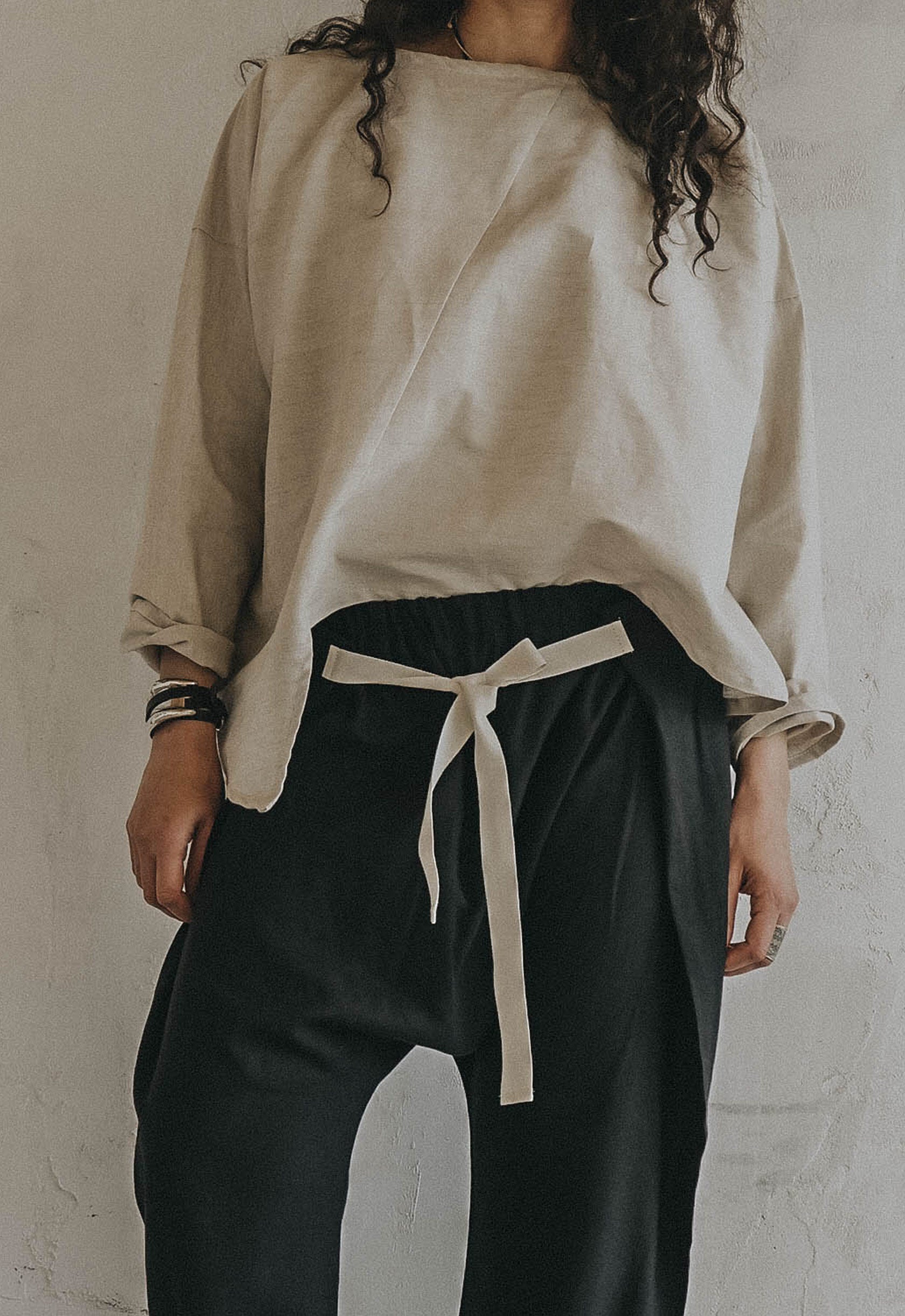 STONE VERSE LINEN TROUSERS